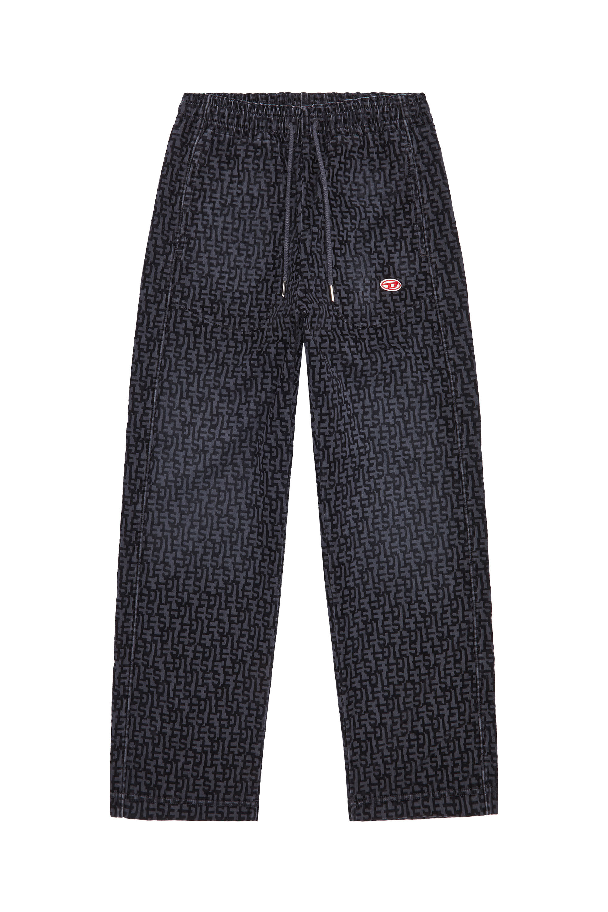 Diesel - D-Martians Track Denim 068AW Straight, Black/Dark grey - Image 2