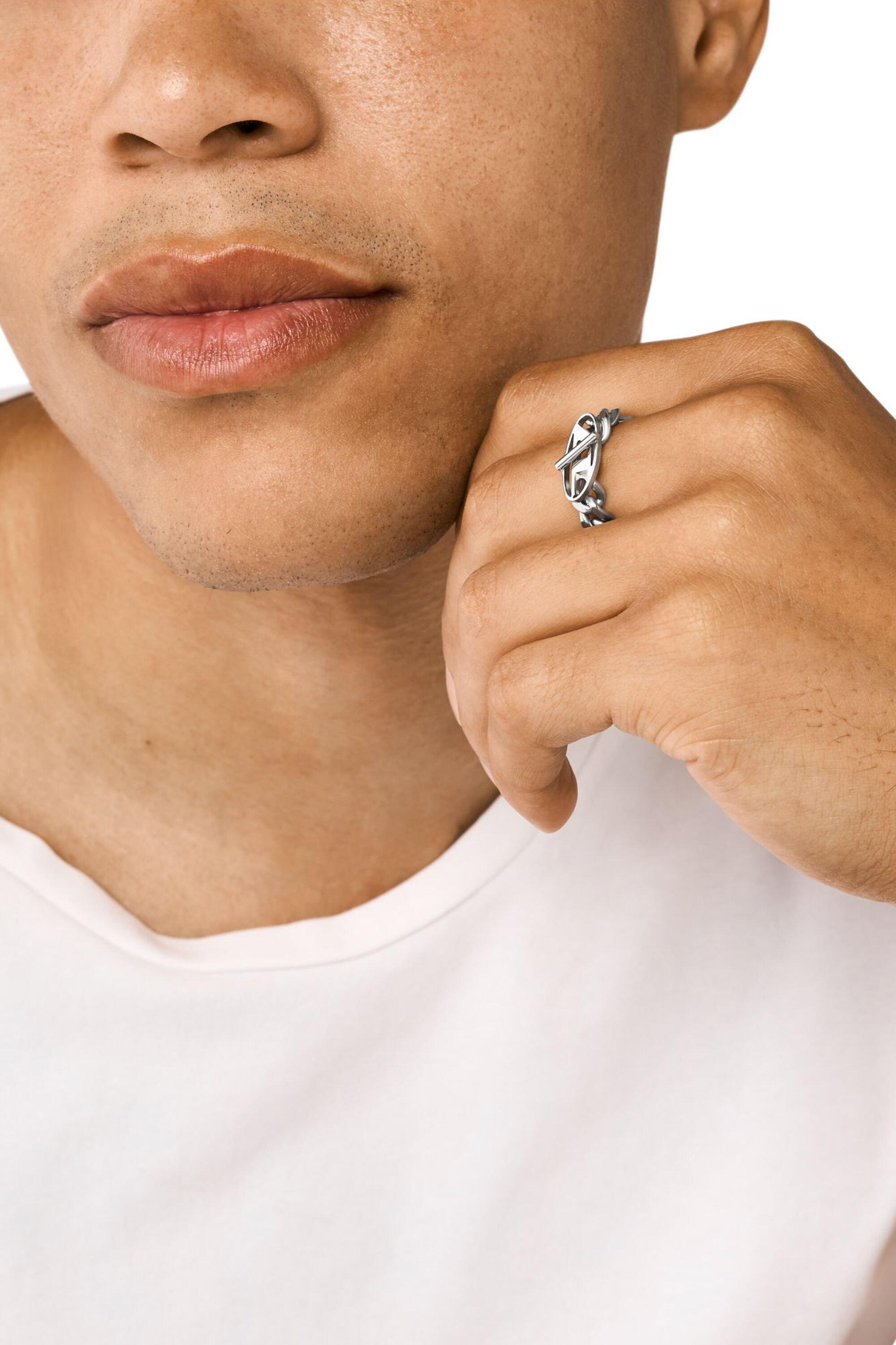 Women's Stainless Steel Soft Chain Ring | Silver | Diesel {{Country}}