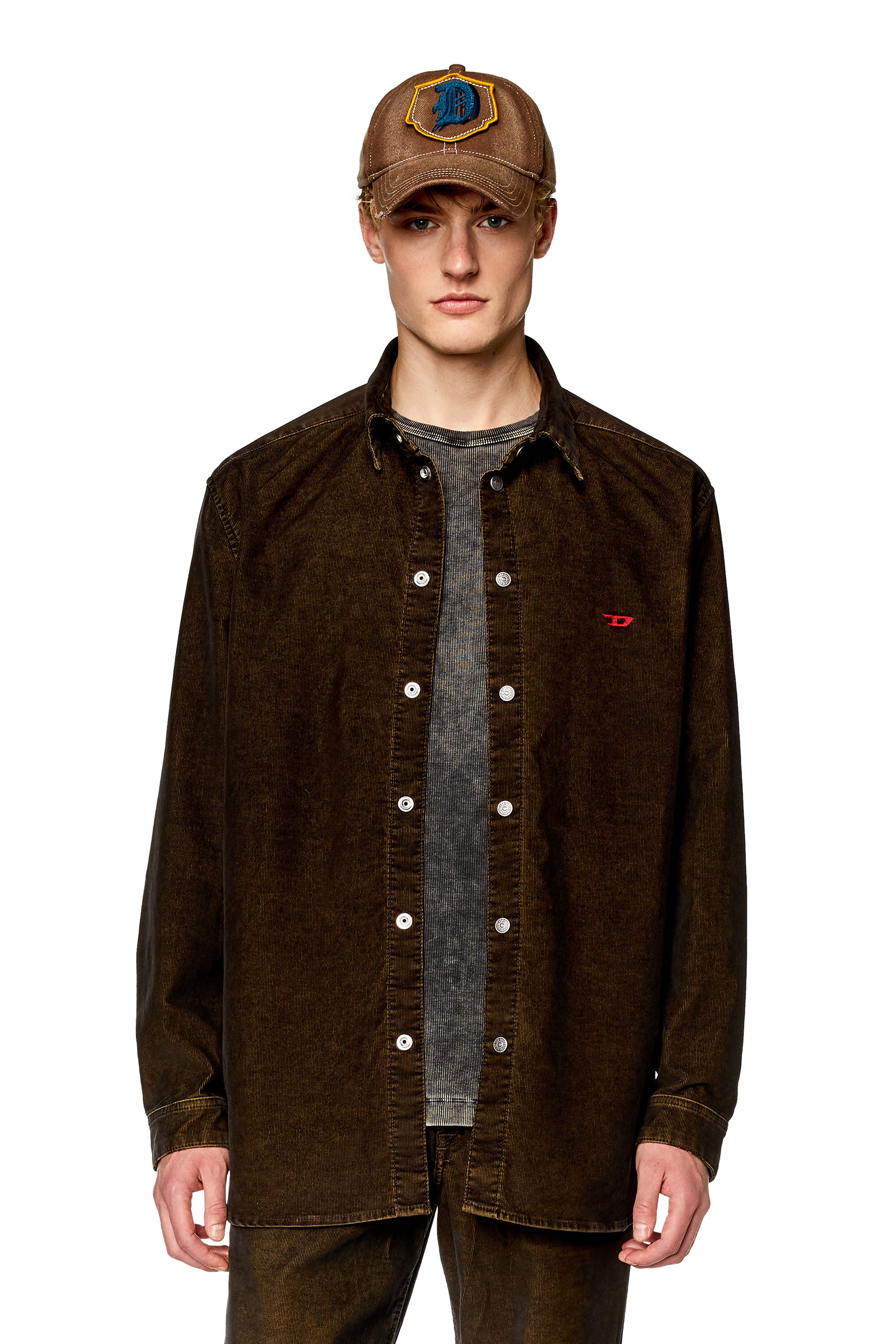 Men s Shirt in iridescent corduroy D SIMPLY OVER Diesel