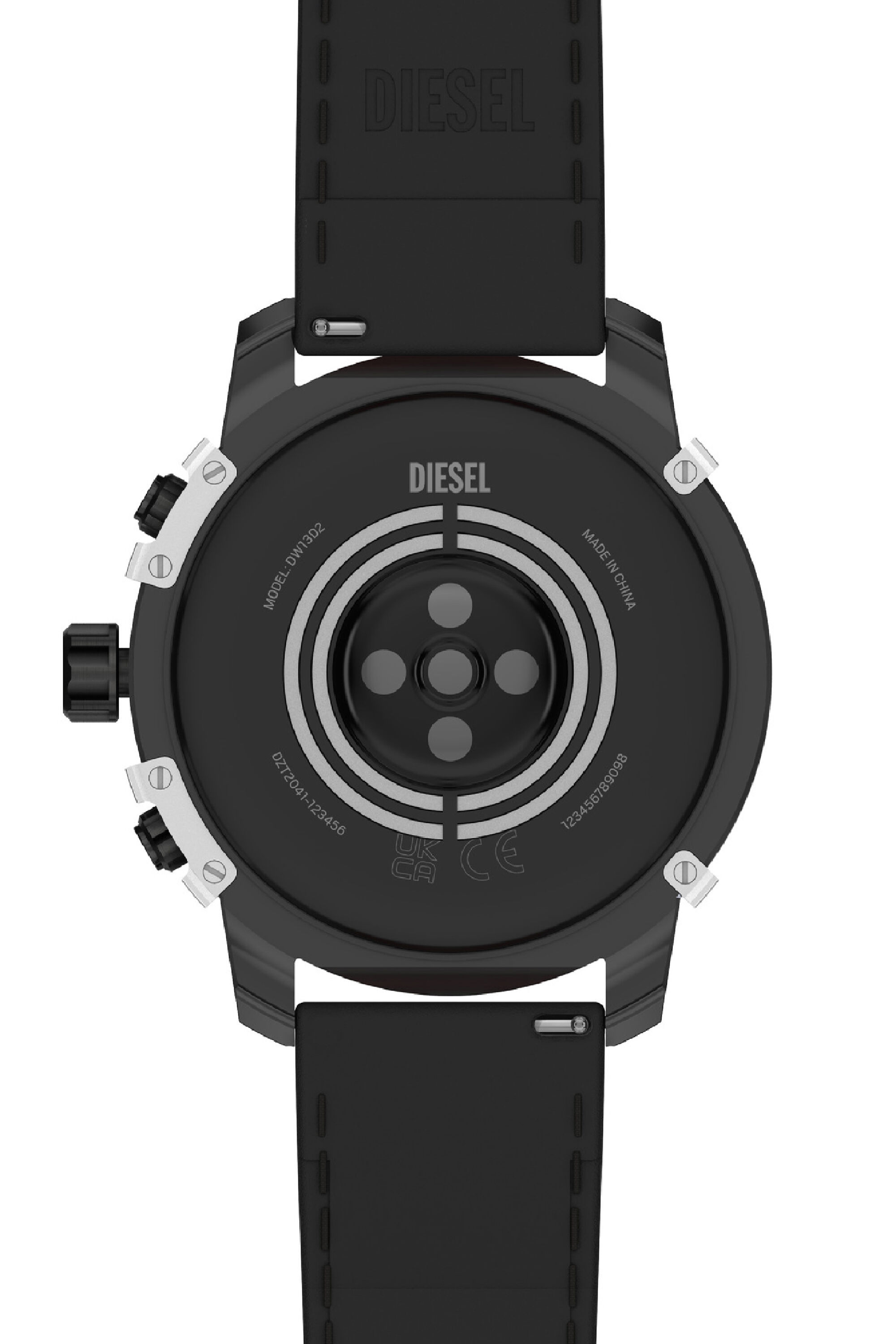 Men s Griffed nylon and silicone smartwatch DZT2041 Diesel