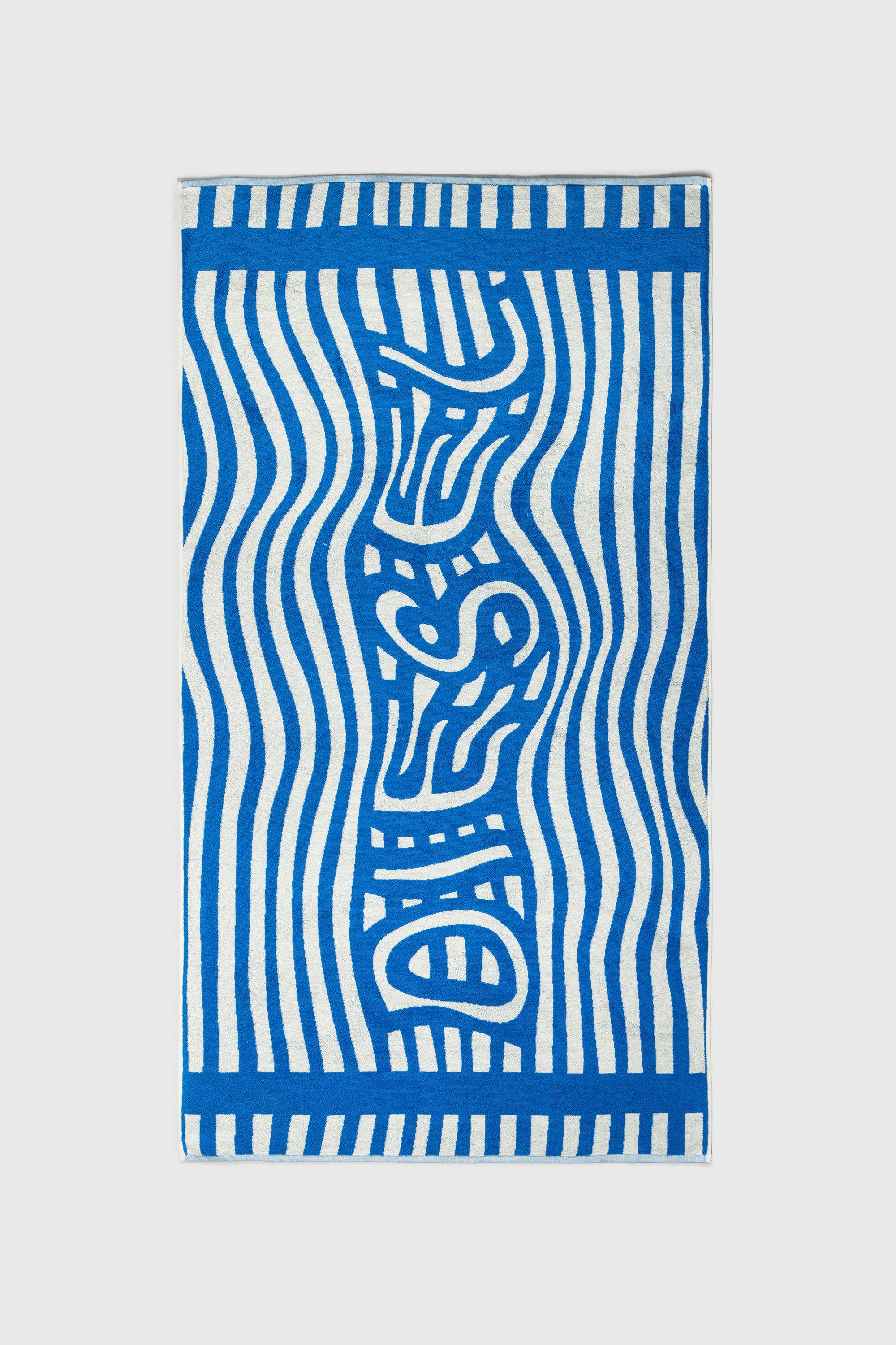 Diesel - 1018164 STRIPES GREY/BLUE TOWEL, Unisex's Terry towel 100x180 cm in Blue - 1