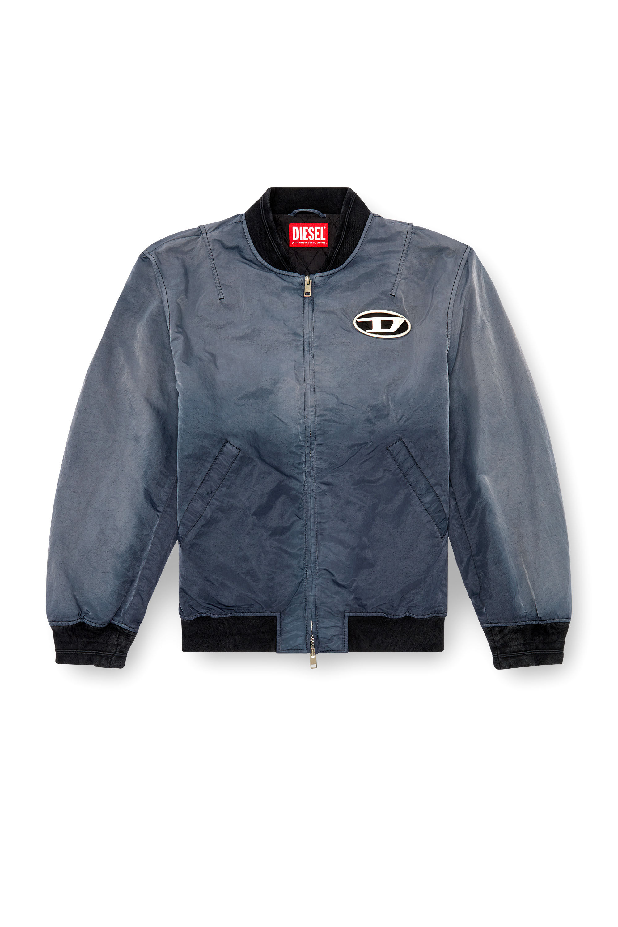 Diesel - J-KEPES, Man's Dégradé padded bomber jacket in Dark grey - 2