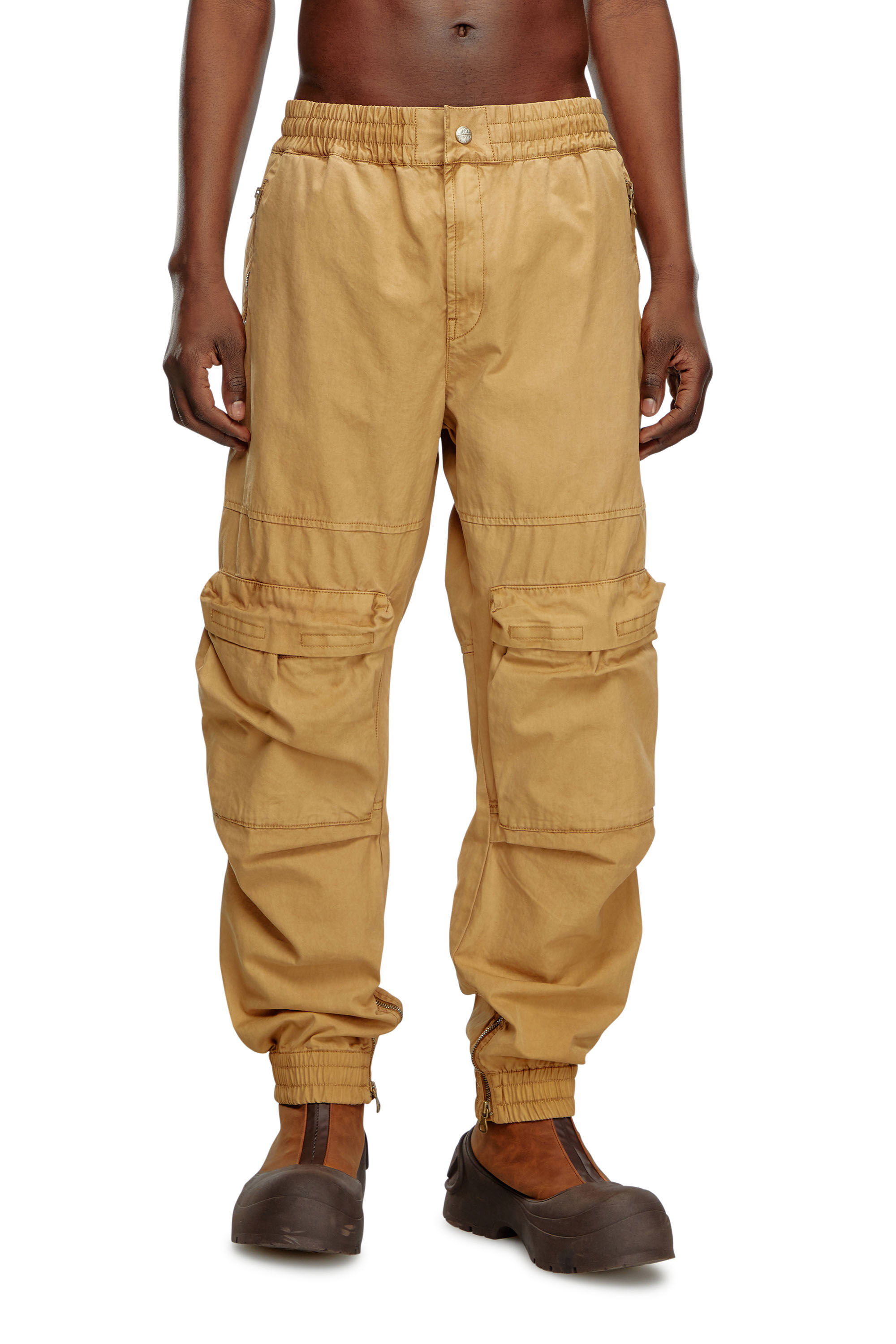 Men's Cargo pants in faded organic cotton | Brown | Diesel