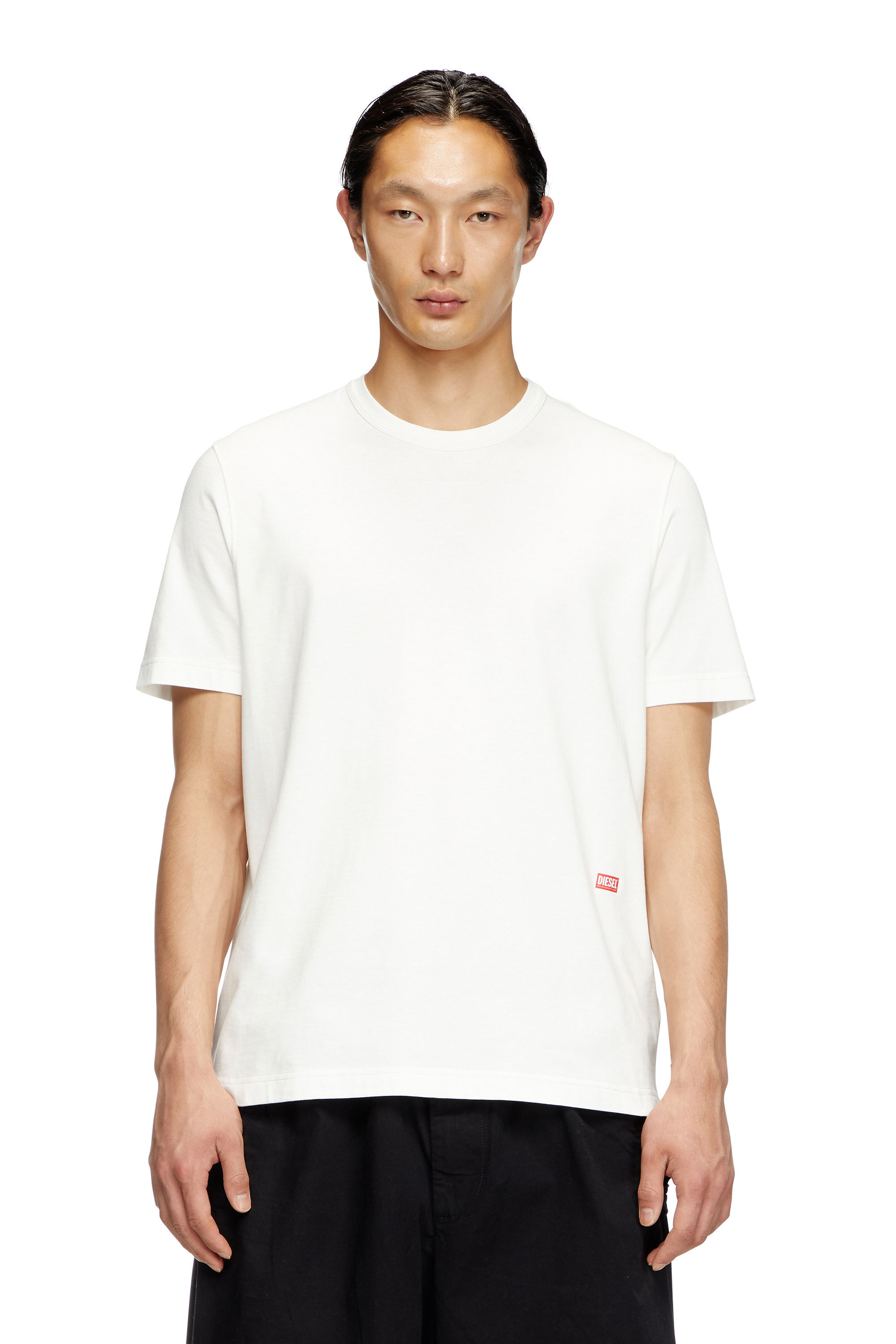 Diesel - T-ADJUST-SLITS-R13, Man's T-shirt with runway set print in White - 3