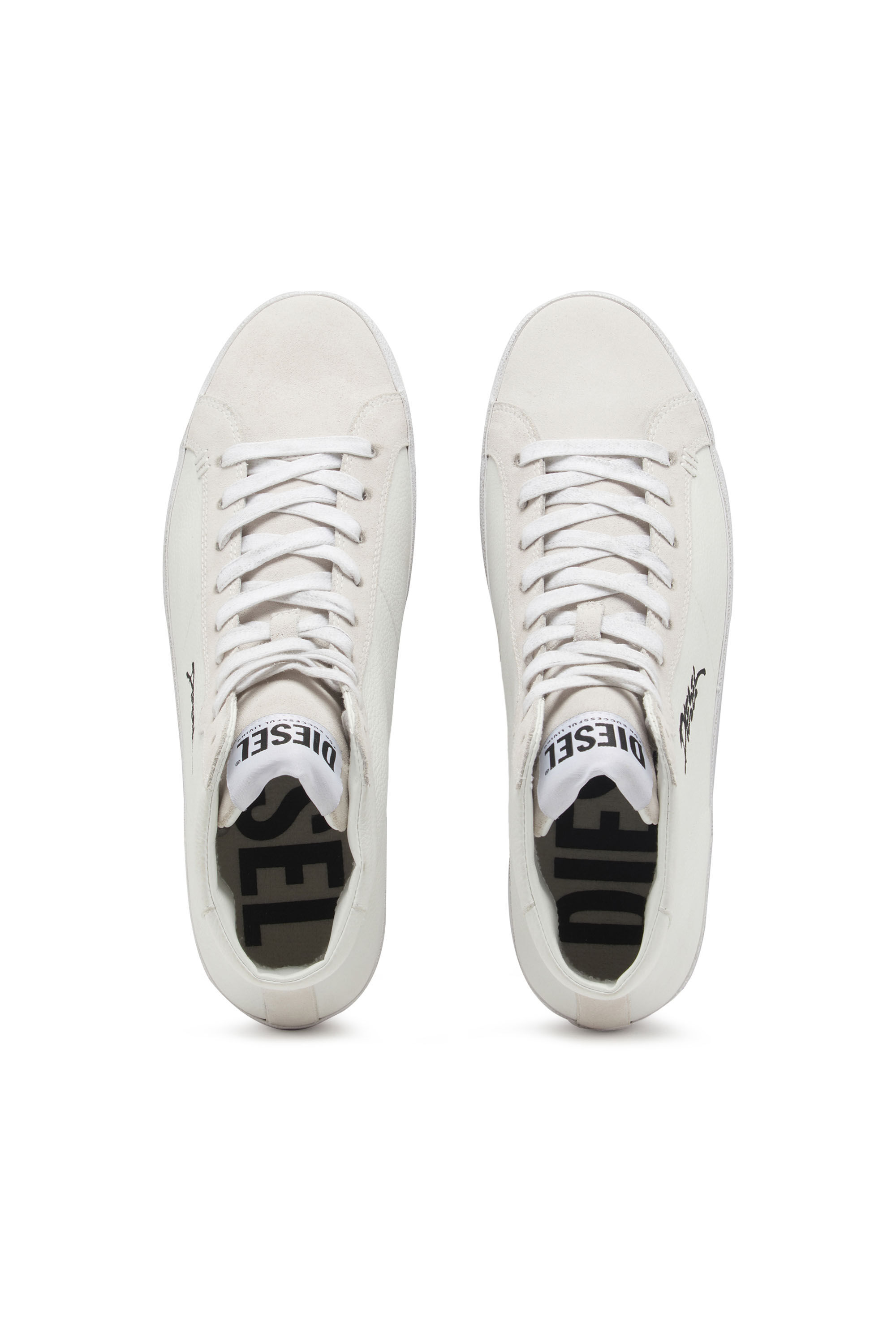 Diesel - S-LEROJI MID, Man's S-Leroji Mid - High-top sneakers with embroidered logo in White - 4
