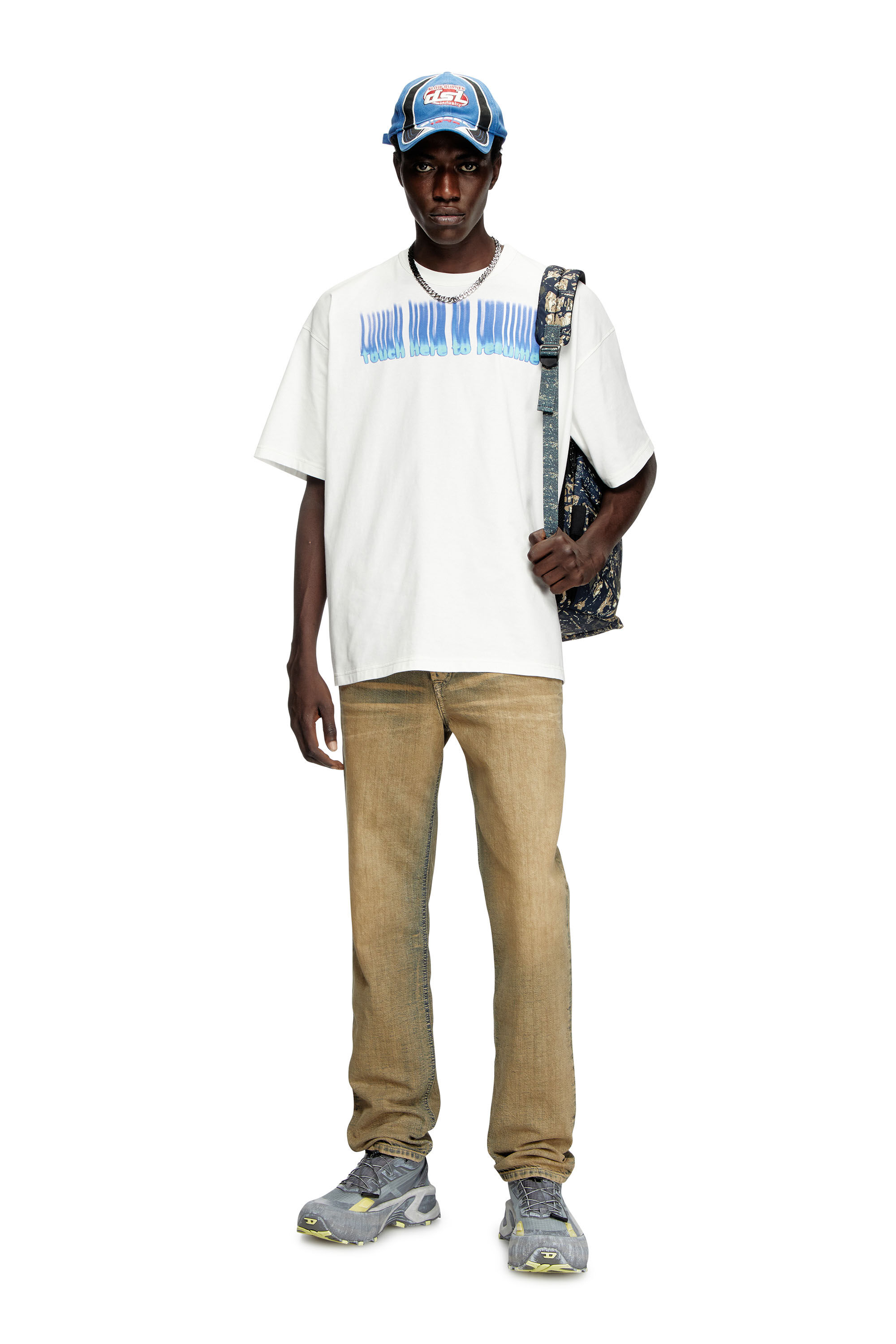Men's T-shirt with slogan print | White | Diesel