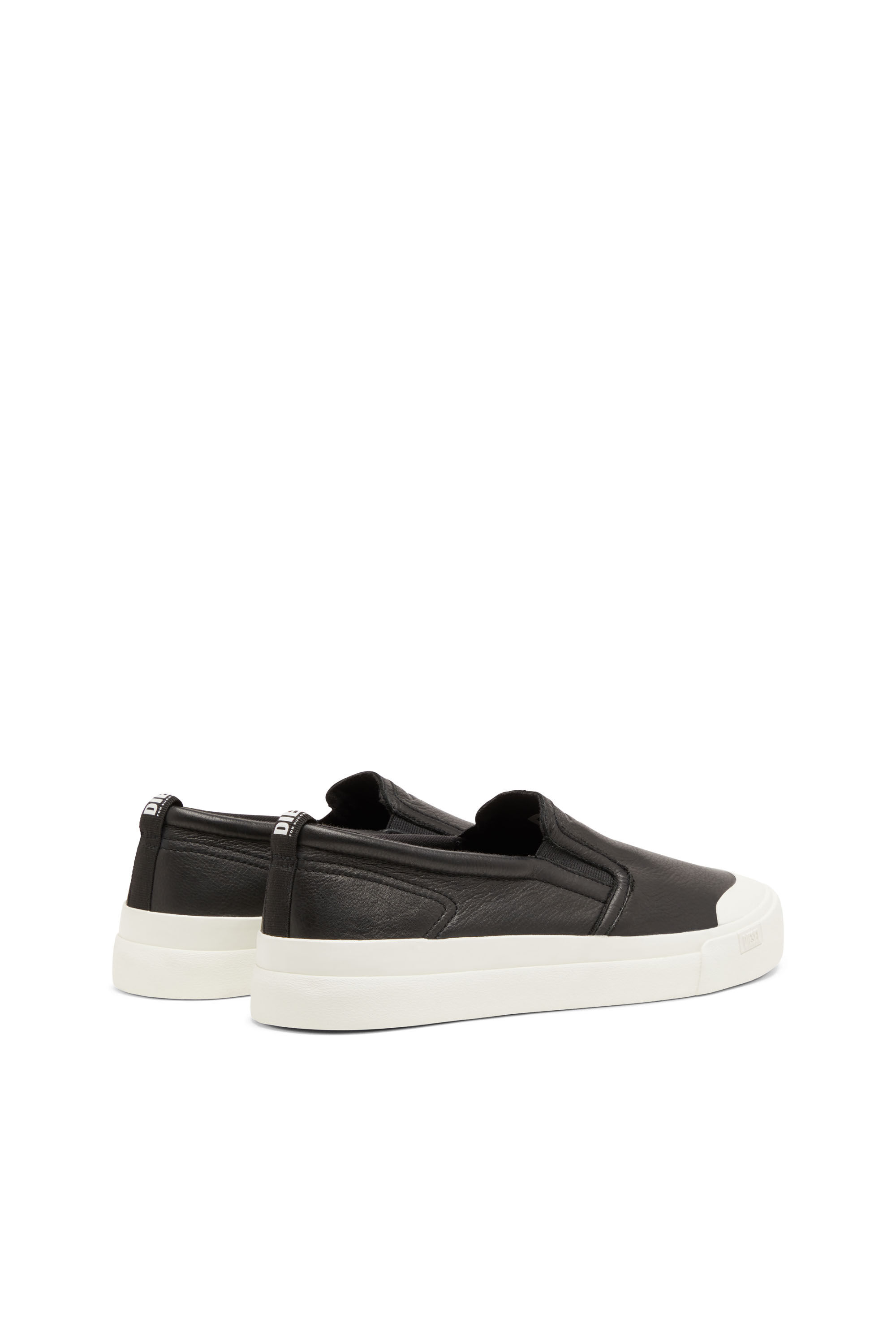 Plain black slip on shoes top