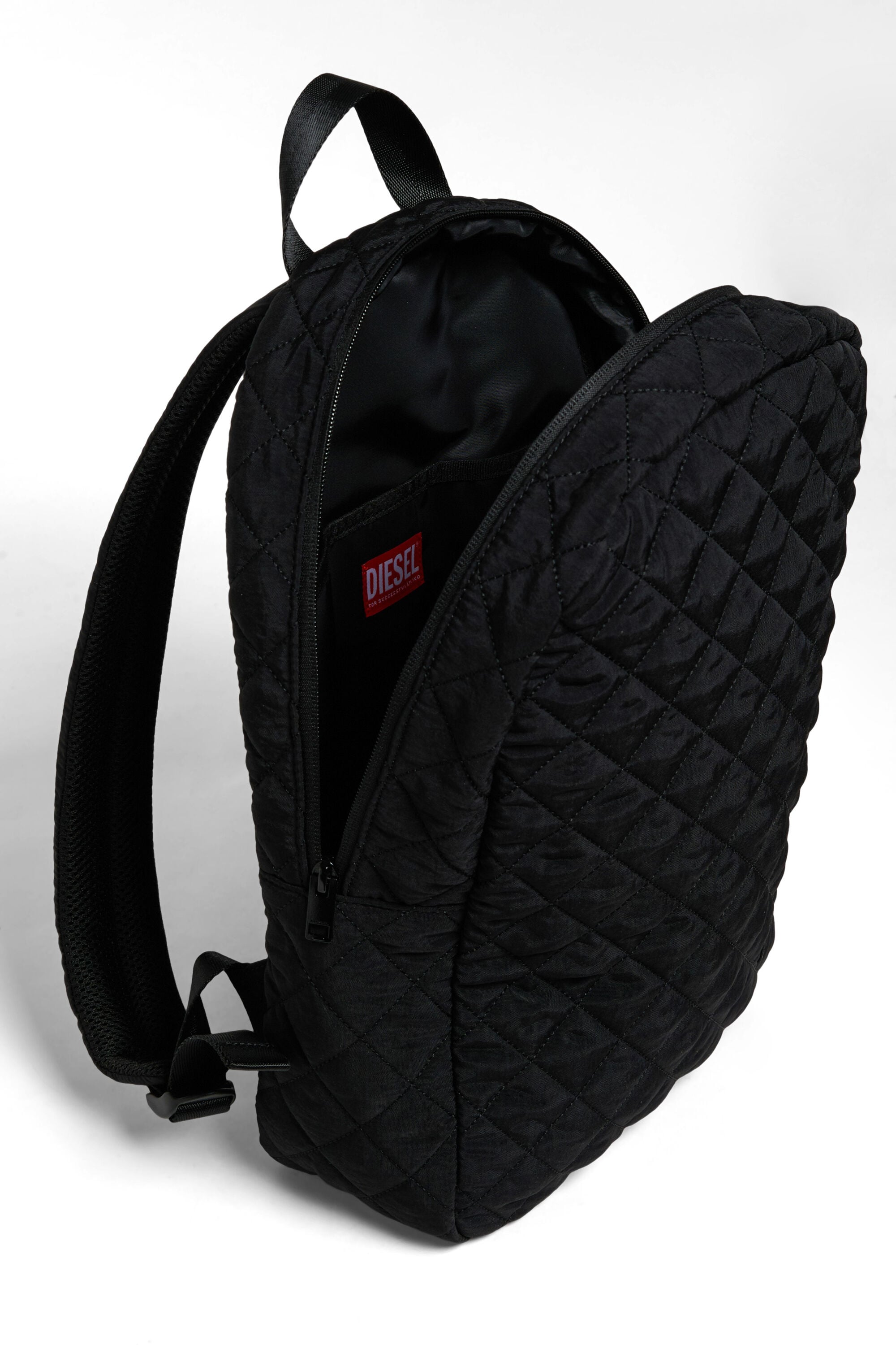 Diesel - WMENT, Unisex's WMENT - Backpack in quilted nylon in Black - 4