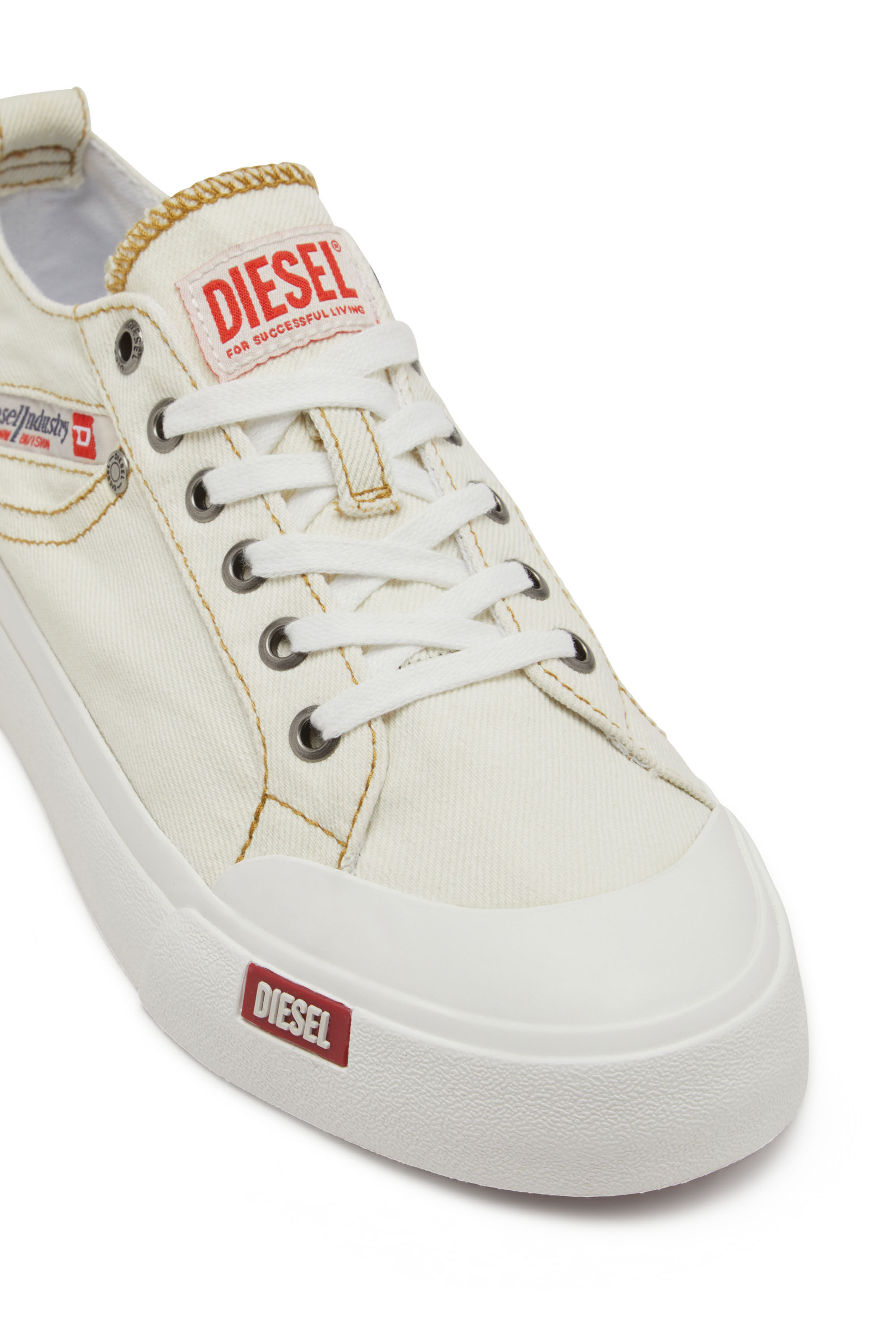 Diesel - S-ATHOS NMD LOW W, Woman's S-Athos-Denim sneakers with pocket detail in White - 5