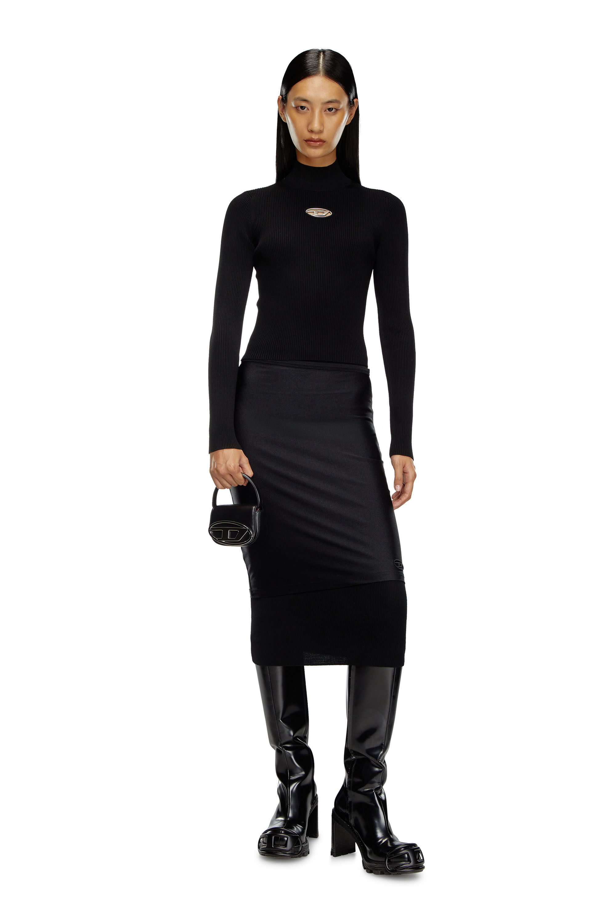 Women's Rib-knit top | Black | Diesel