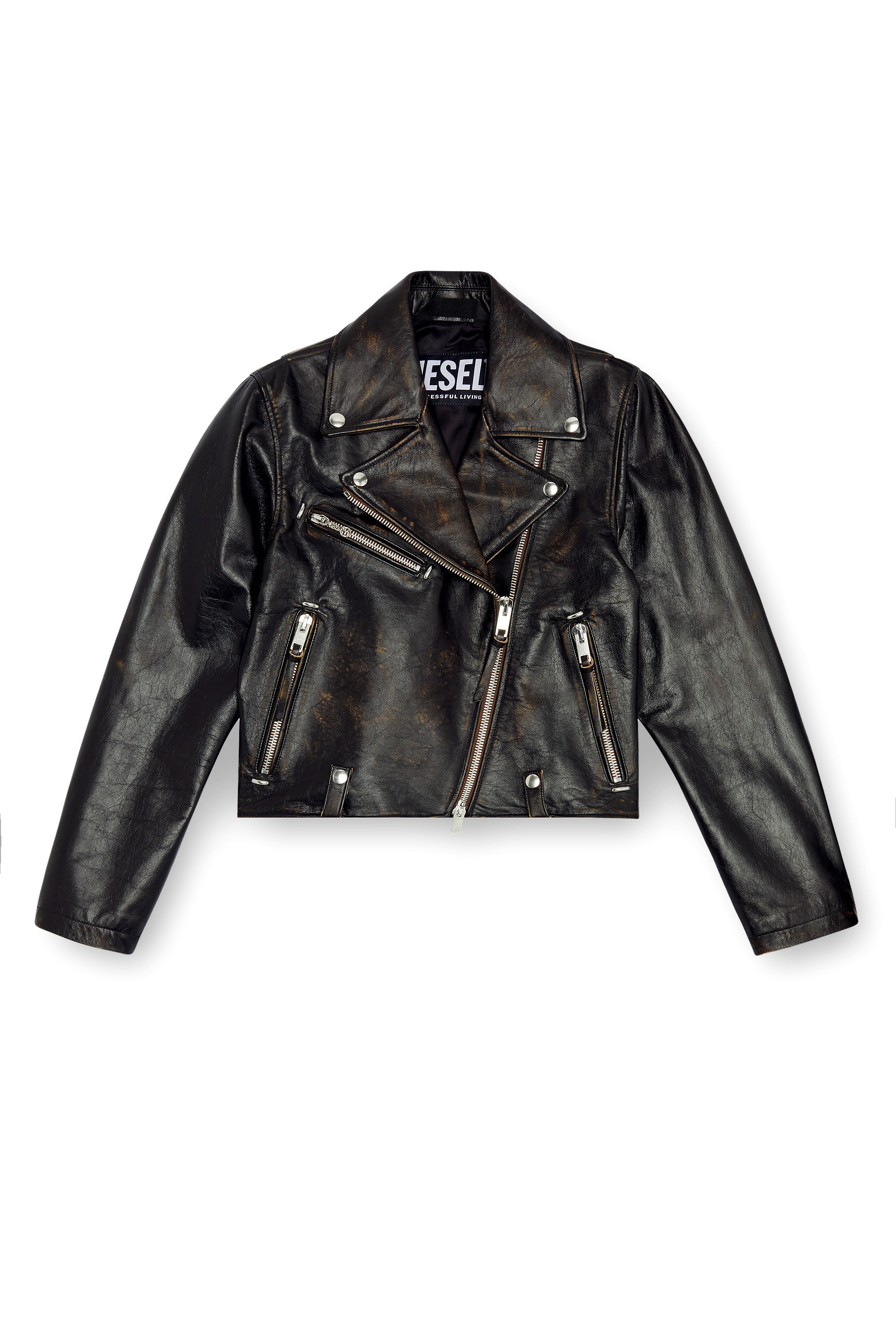 Black leather moto jacket best sale