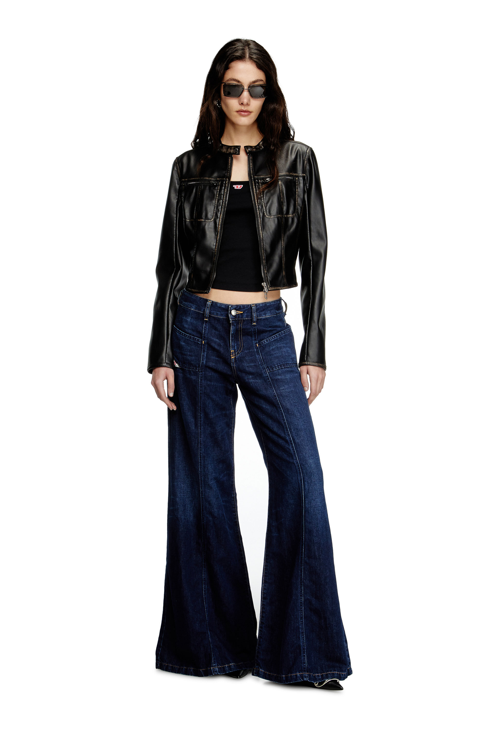 Women's Flare Jeans | Dark Blue | Diesel D-Akii