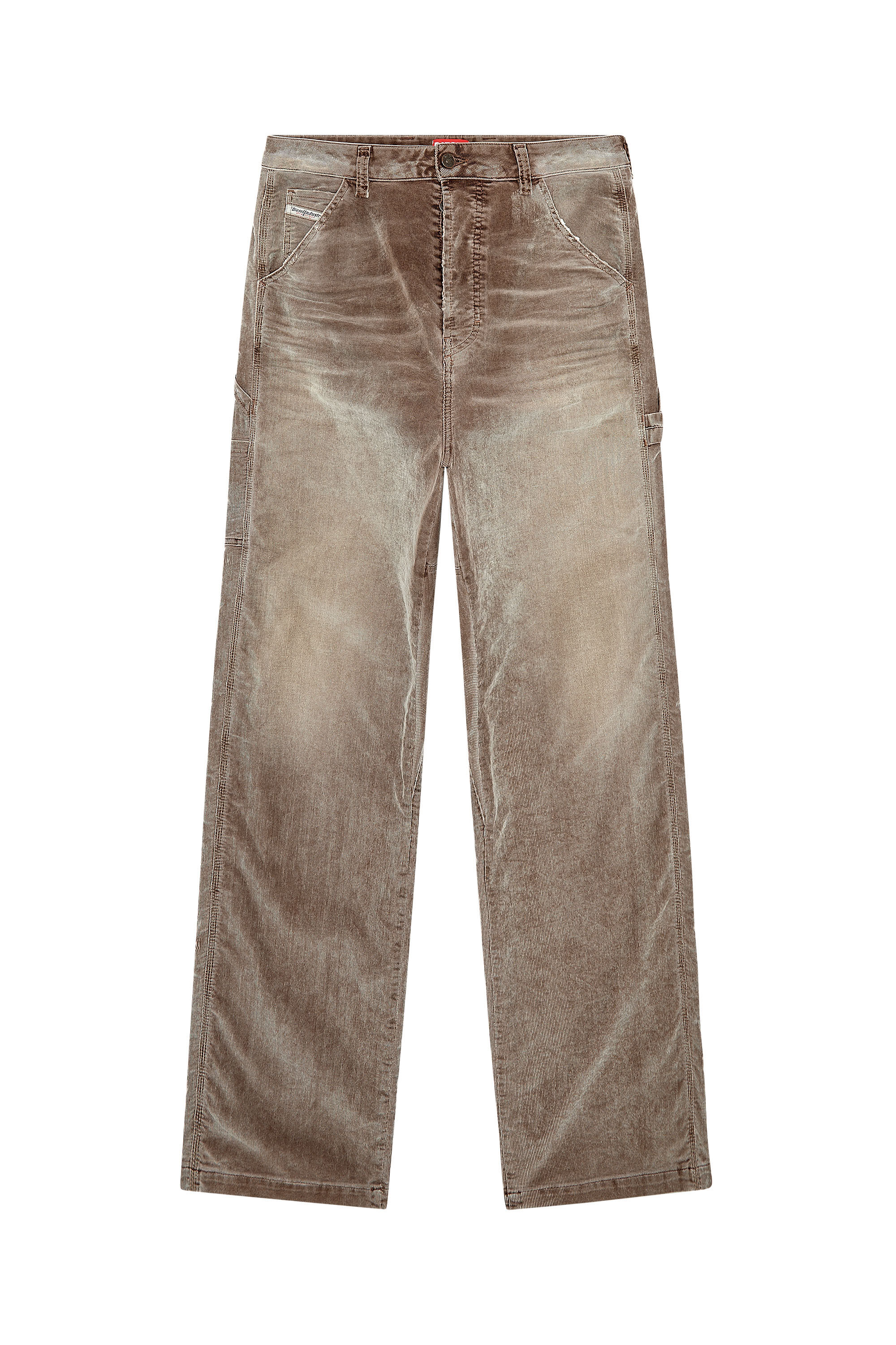 Gap - Brown Textured Bootcut Pants Cotton Spandex Elastane