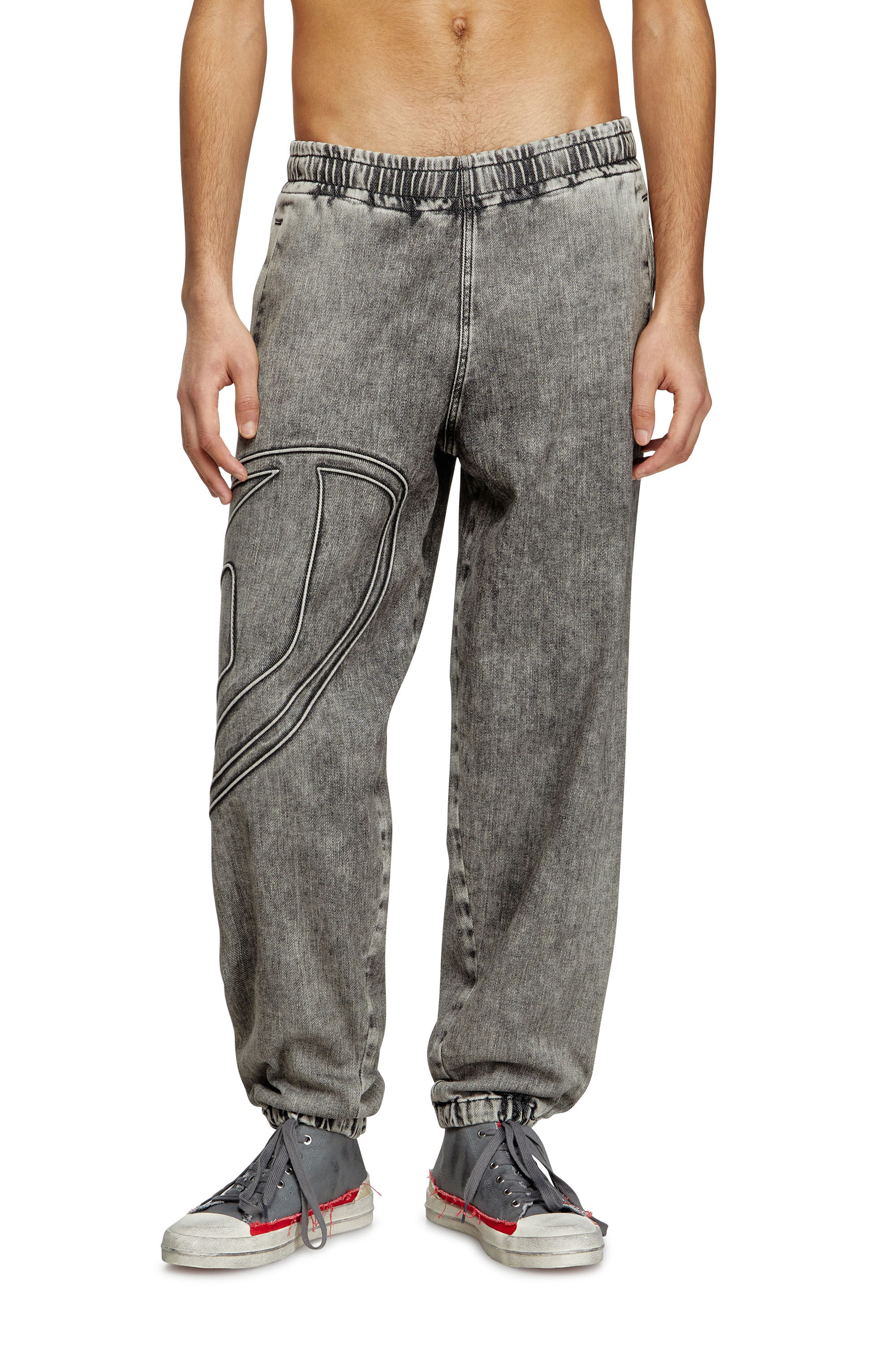 Diesel - Unisex's Slim D-Pint Track Denim 0ABDA, Black/Dark grey - 3