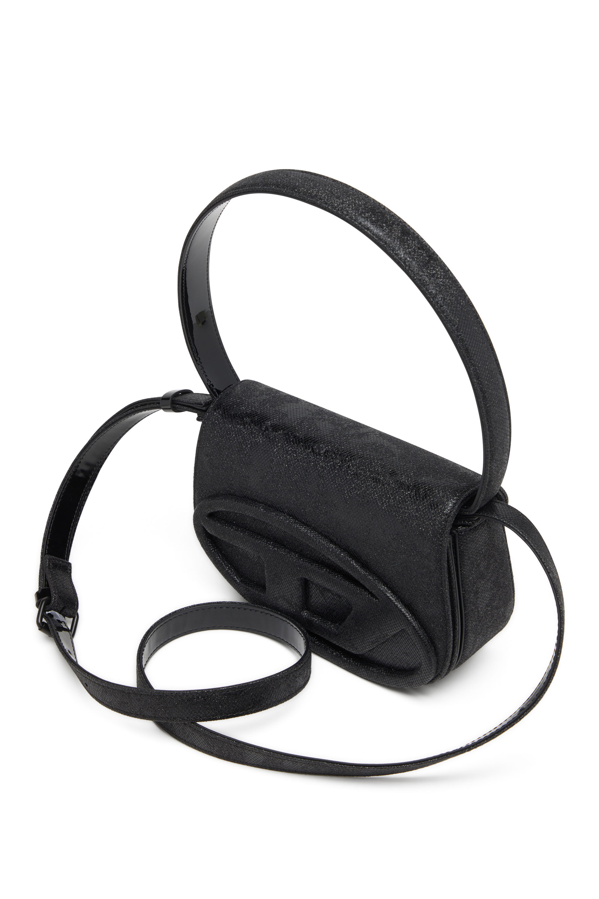 Diesel - 1DR, Woman's 1DR-Iconic 1DR bag in glitter-camo Lurex in Black - 2