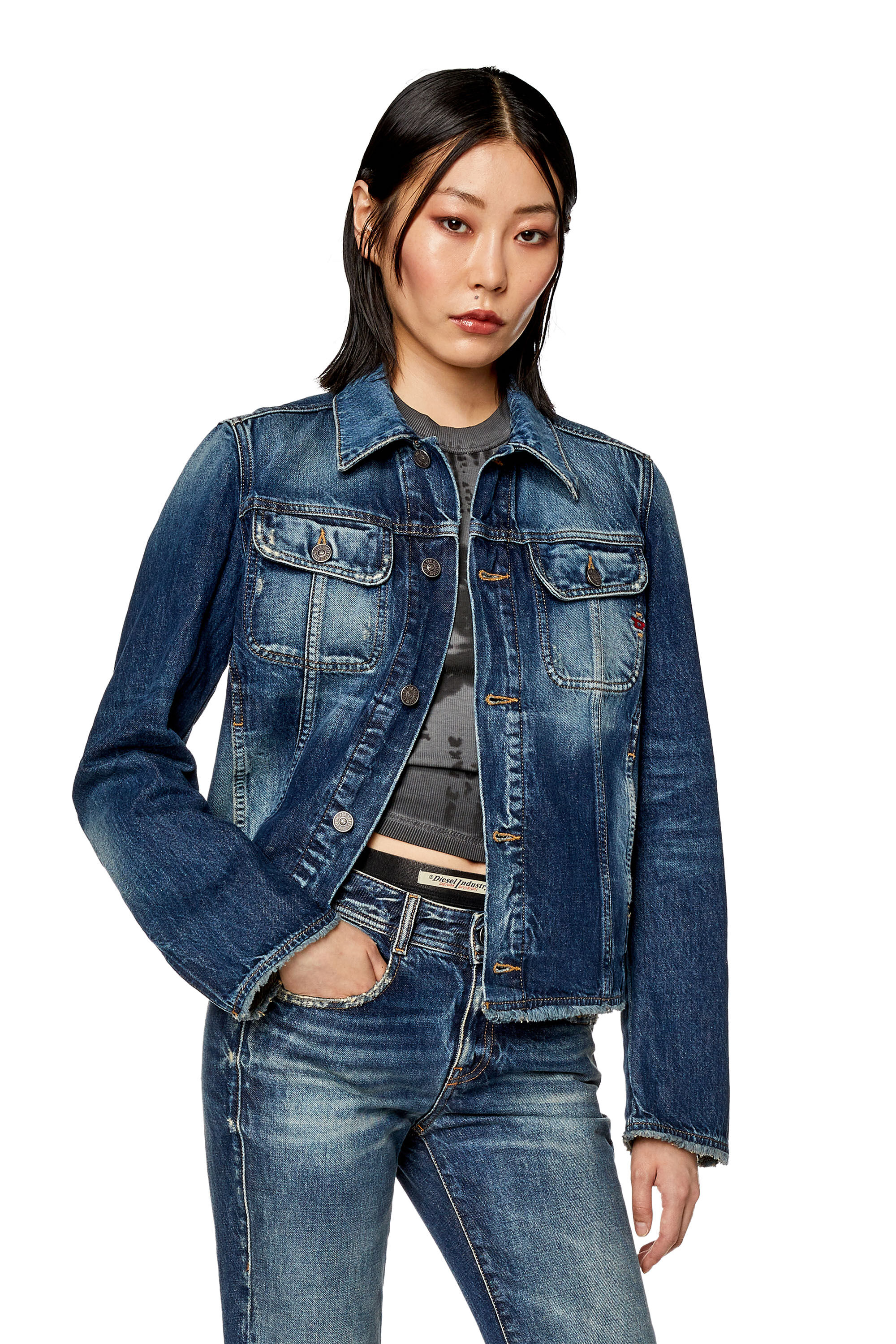 Women s Trucker jacket with cut off waist DE BONNY S Diesel