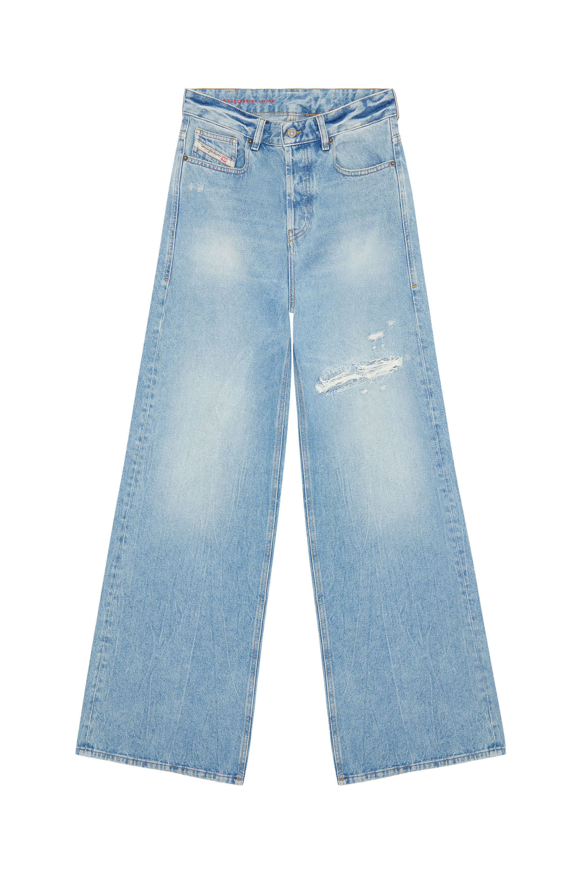 1996 D Sire Women Low waist cargo Jeans light blue Diesel