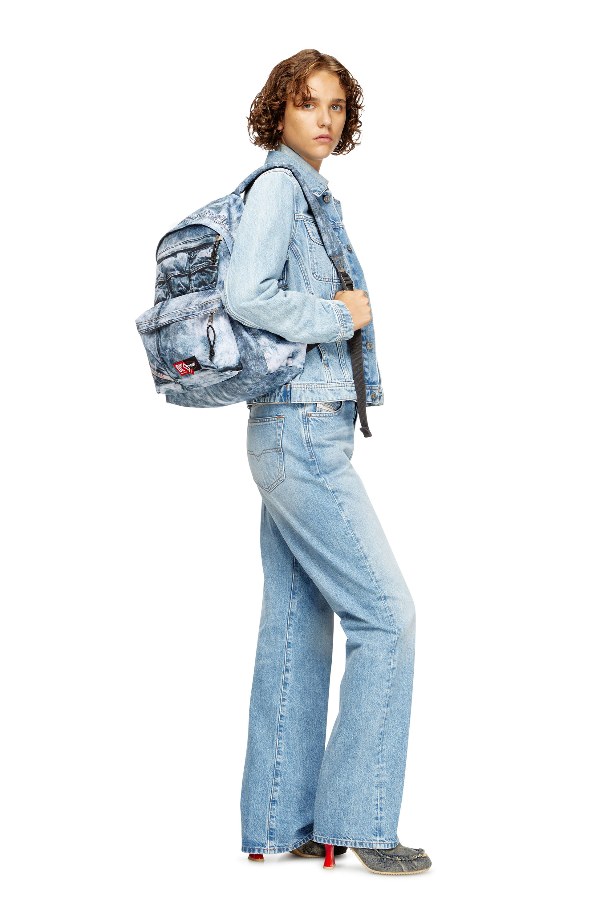 Women's Backpack in trompe l'oeil denim | Blue | Diesel
