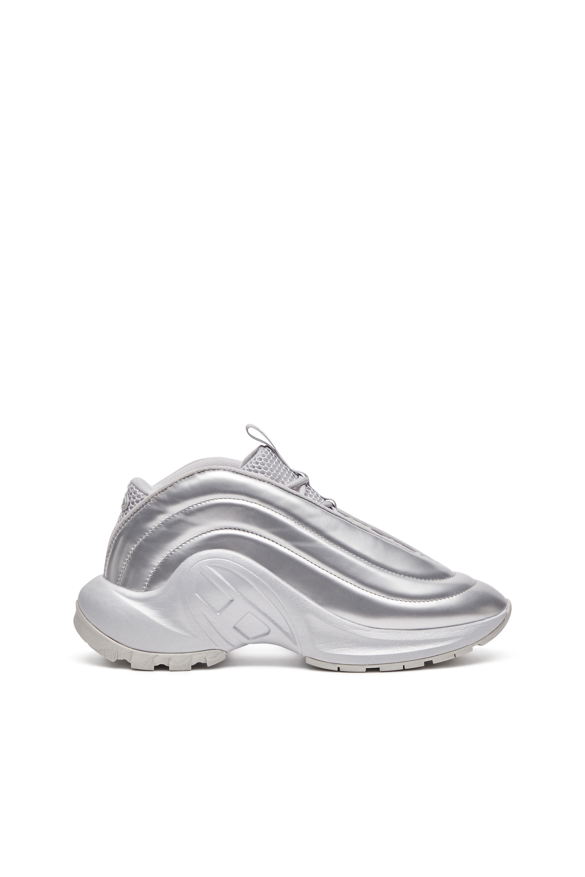 Women s S D Runner Slip on sneakers with Oval D instep Silver Diesel