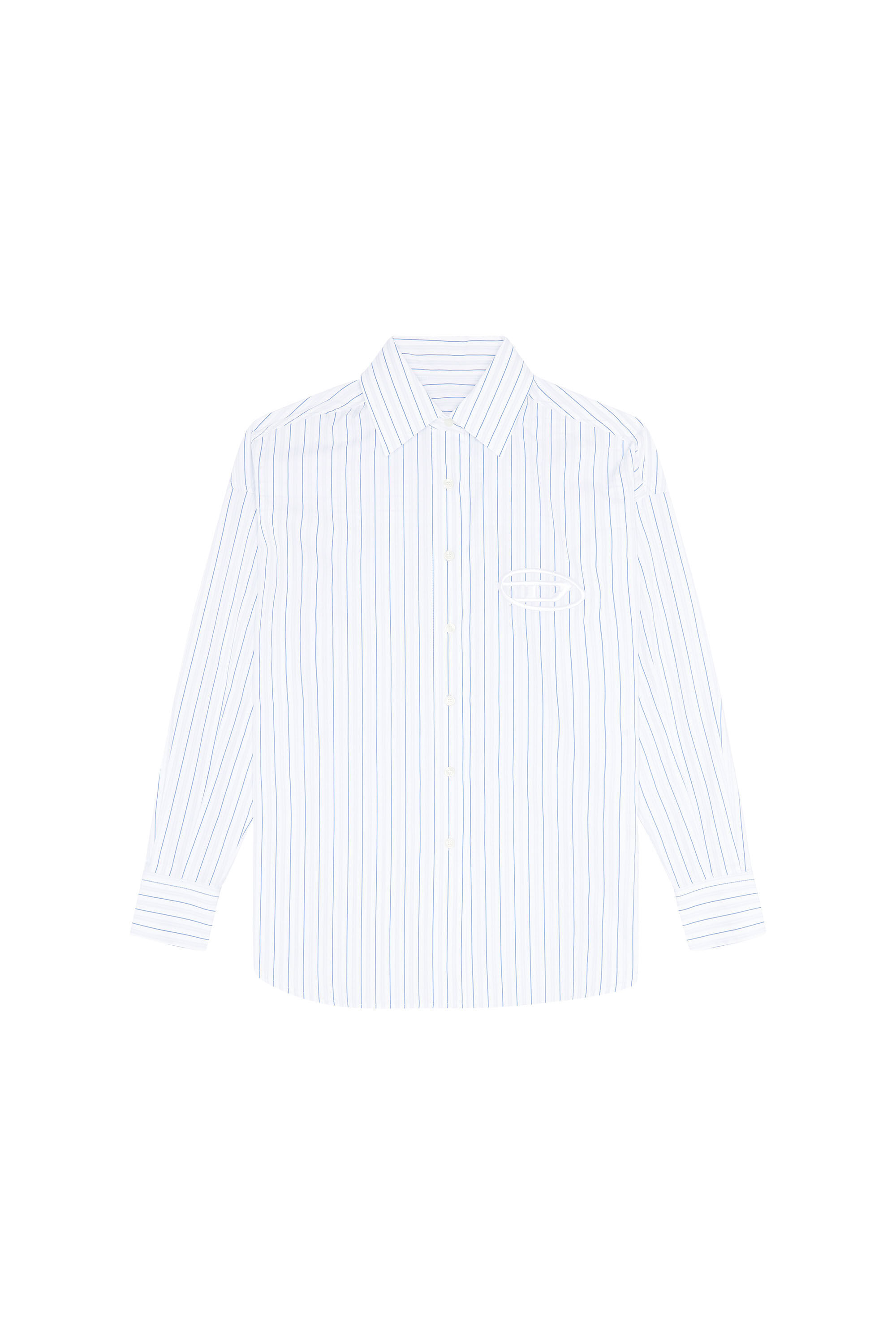 S-DOUBLY-STRIPE Man: Fine cotton shirt with striped pattern | Diesel