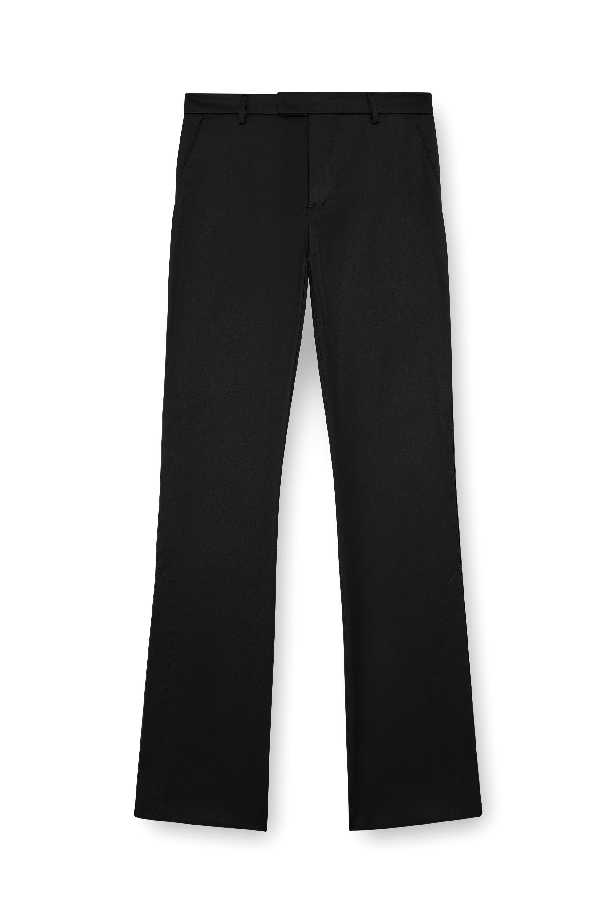 Men's Wool-nylon pants with side slits | Black | Diesel