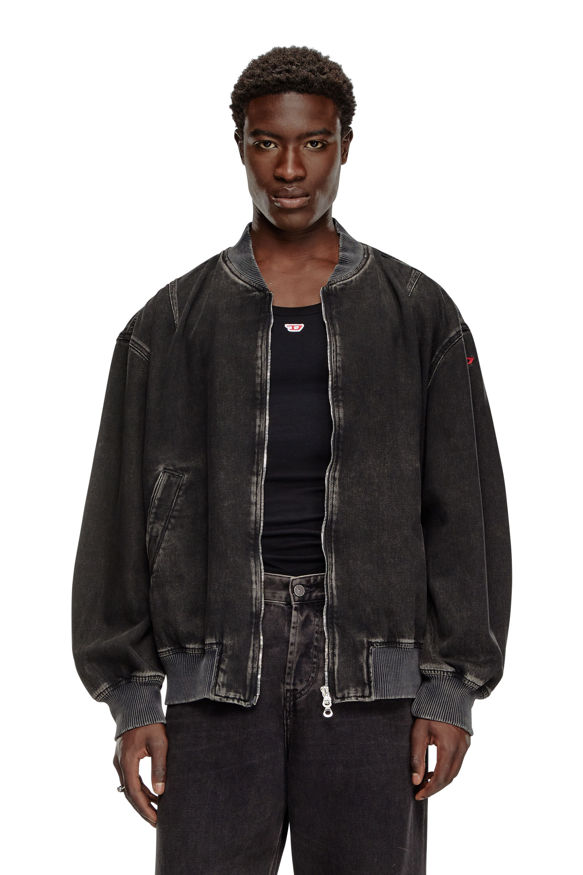 Mens denim aviator jacket online