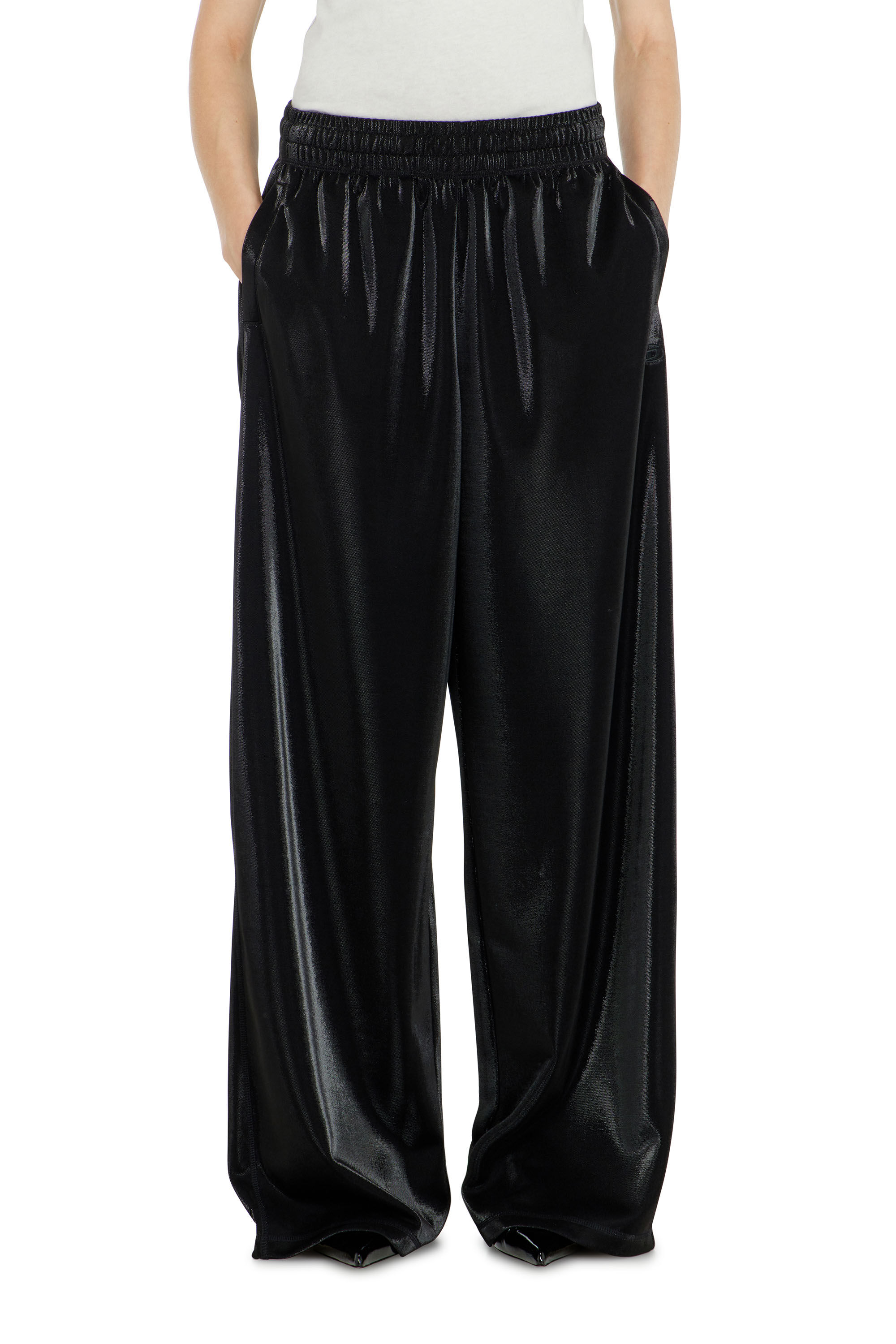 Diesel - P-ROSY, Woman's Sweatpants in shiny piquet fabric in null - 3