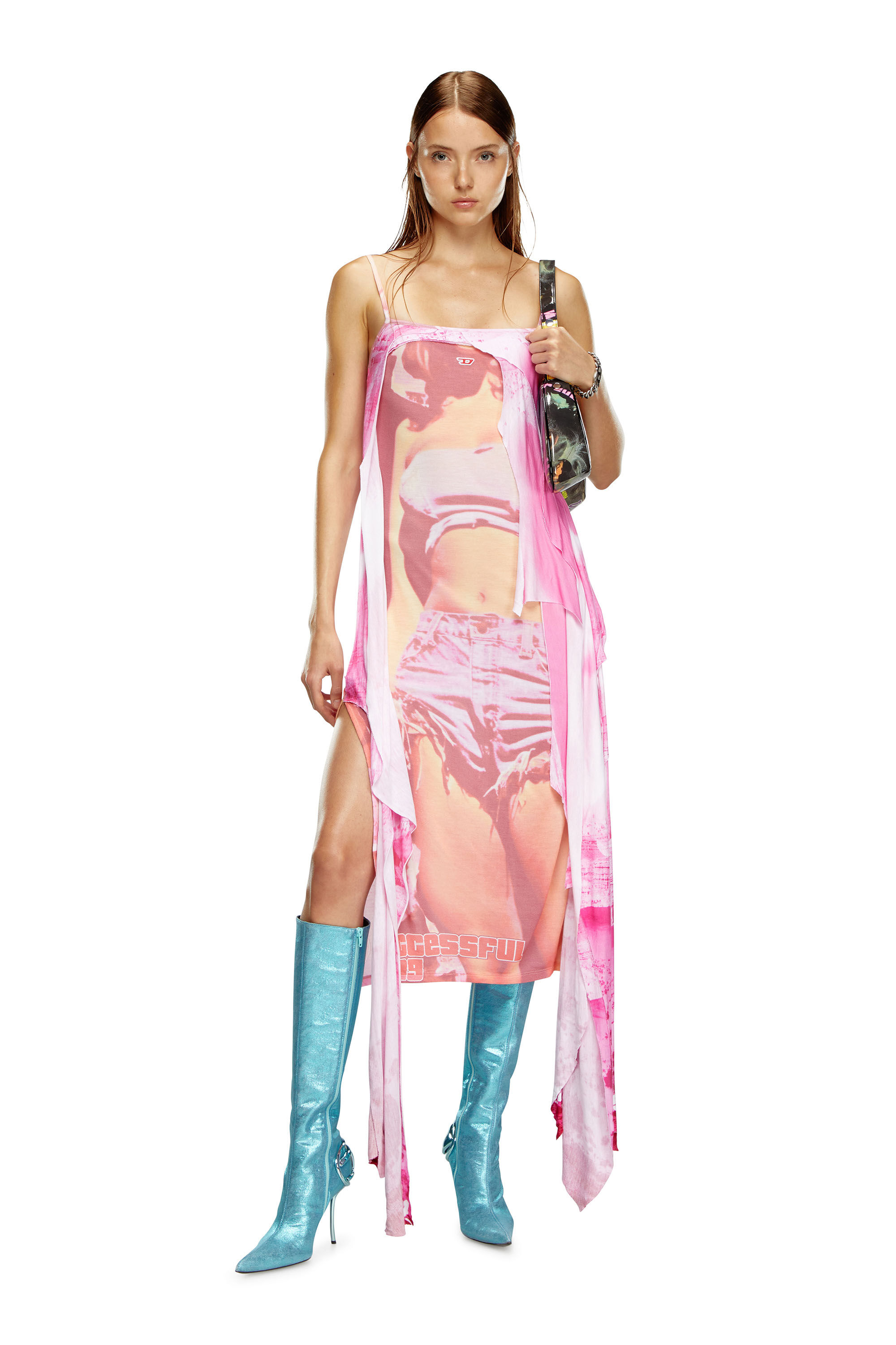 Pink overlay dress online