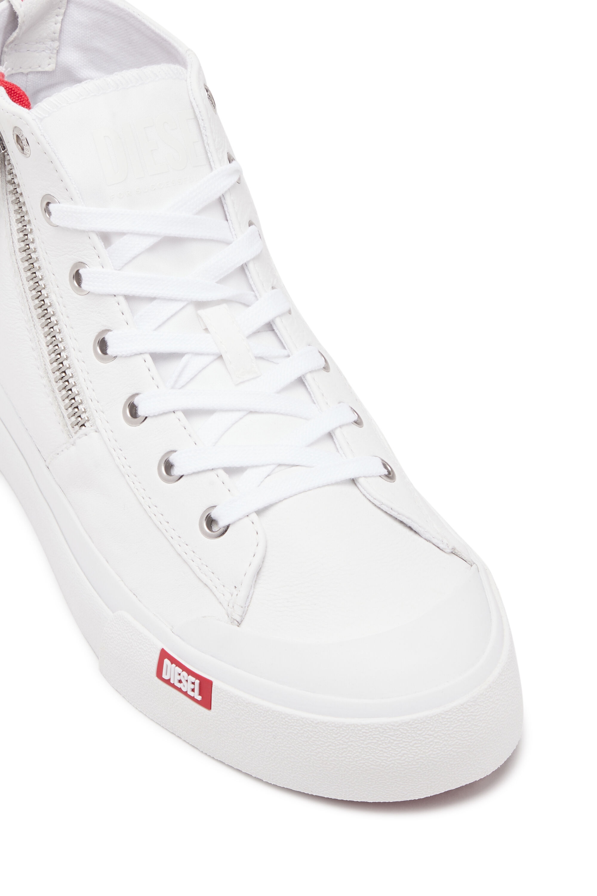 Diesel white leather sneakers new arrivals
