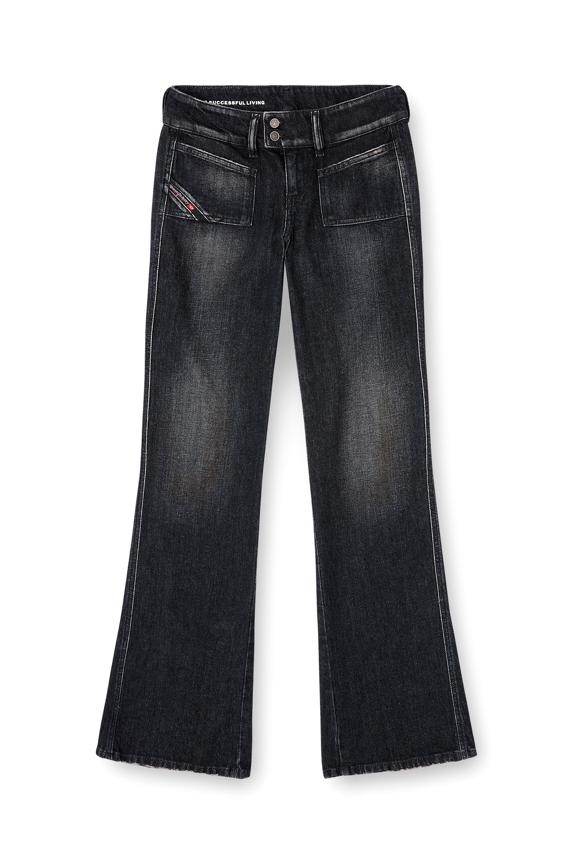 Women's Bootcut Jeans | Black/Dark grey | Diesel D-Hush