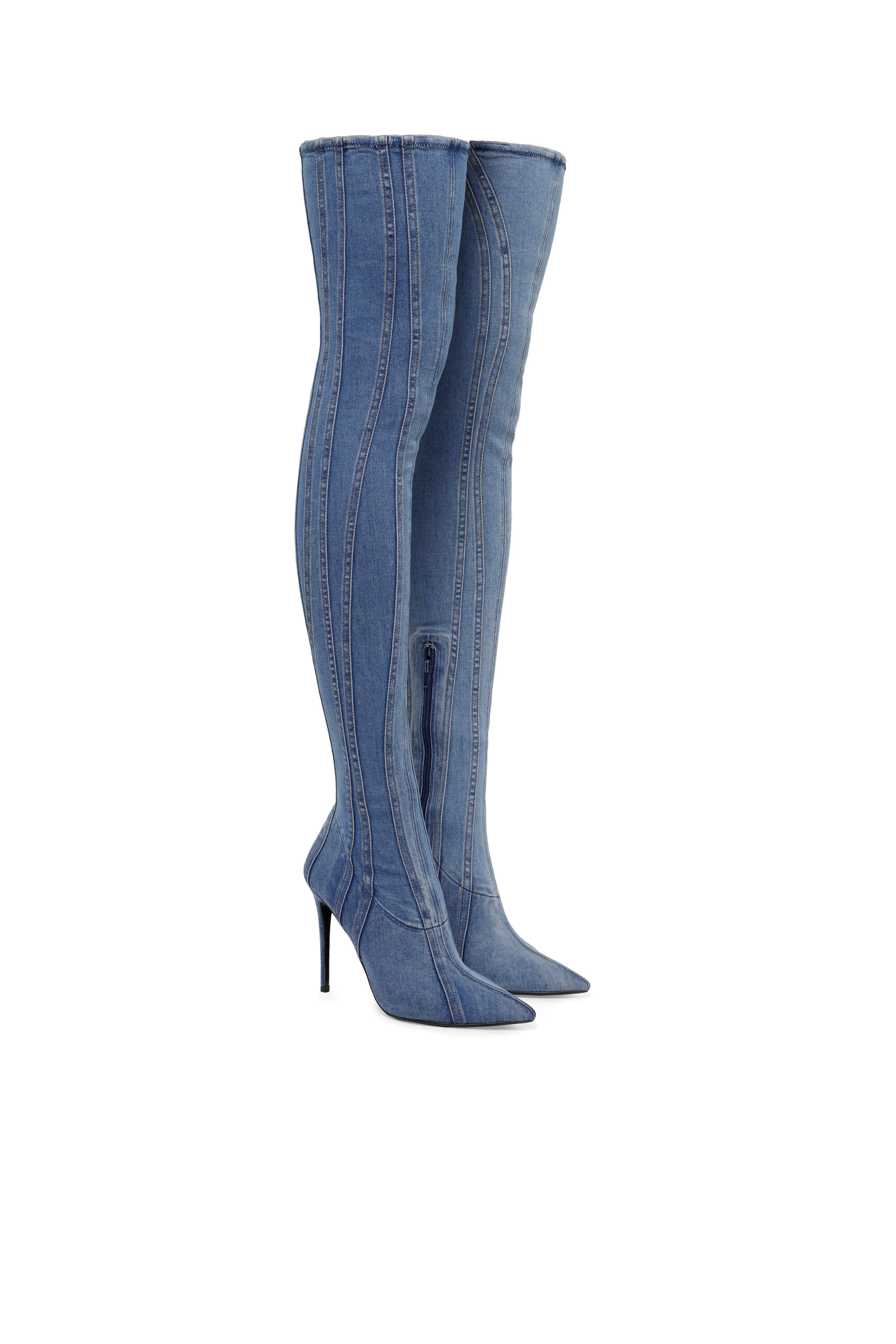 Diesel denim boots hot sale