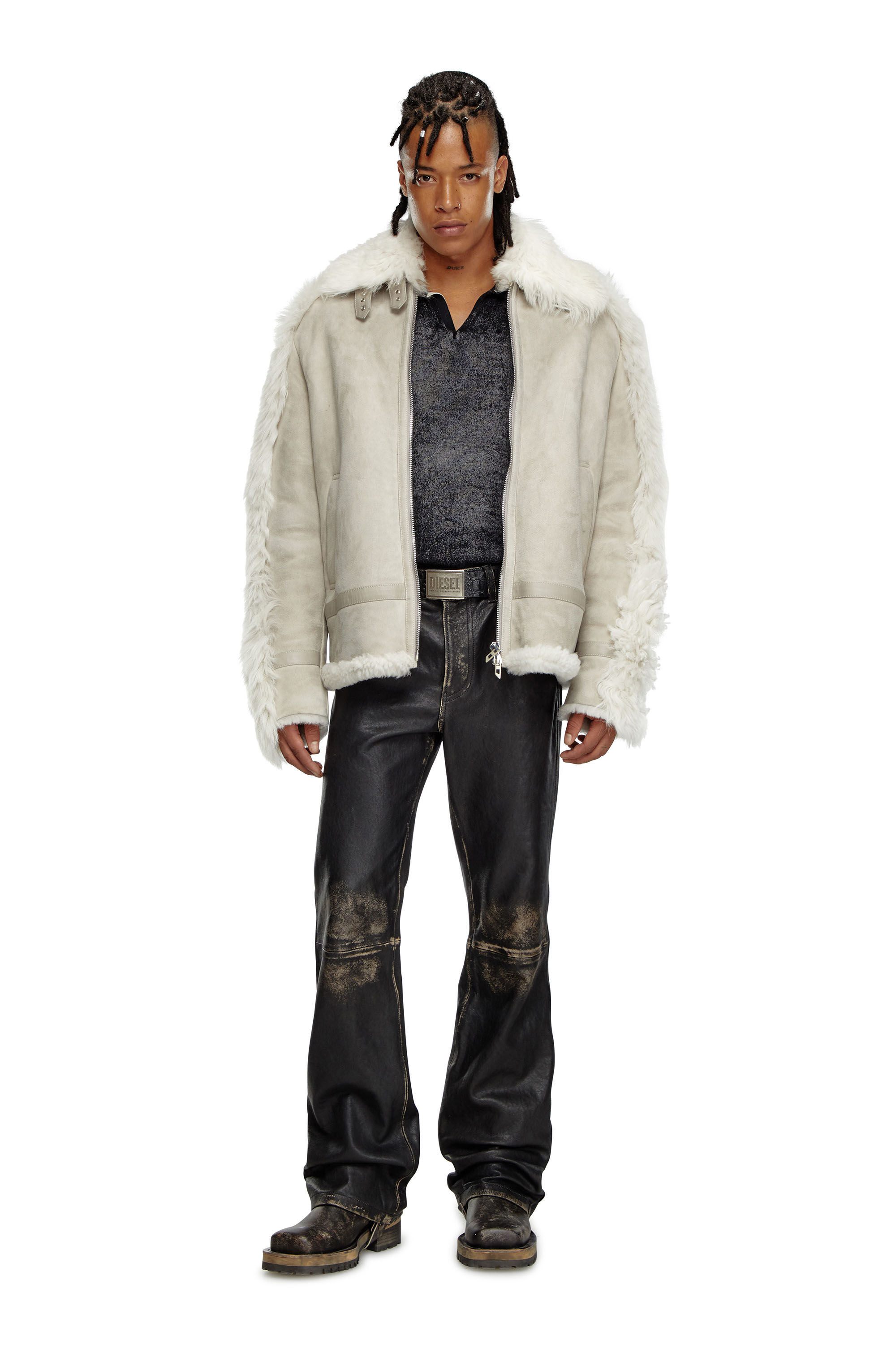 DIESEL S~M相当 sheepskin 定価約 ¥110.000-