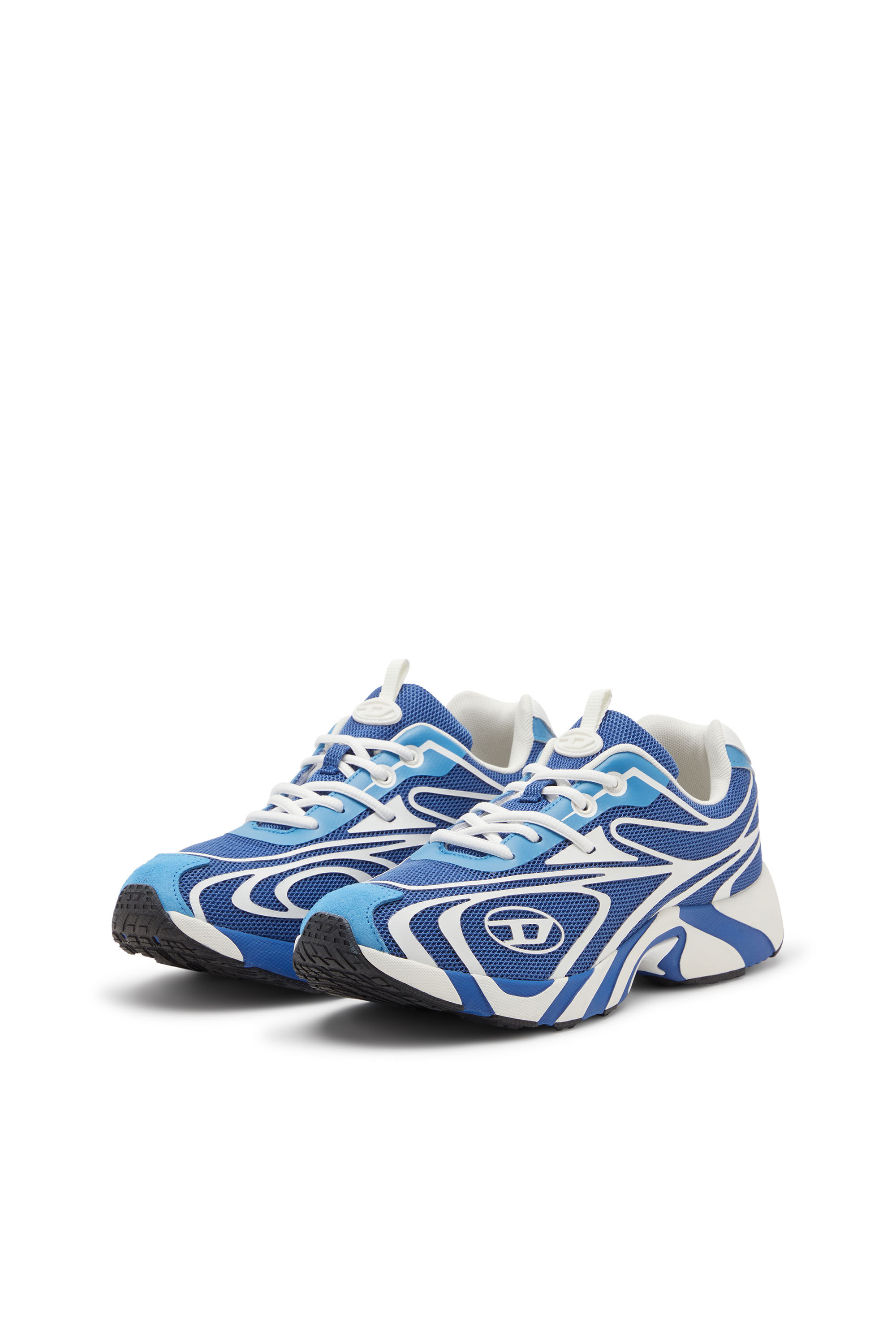 Diesel - S-D-VIT'S 500 LOW, Man's S-D-Vit - Lace-up sneakers in Blue/White - 8