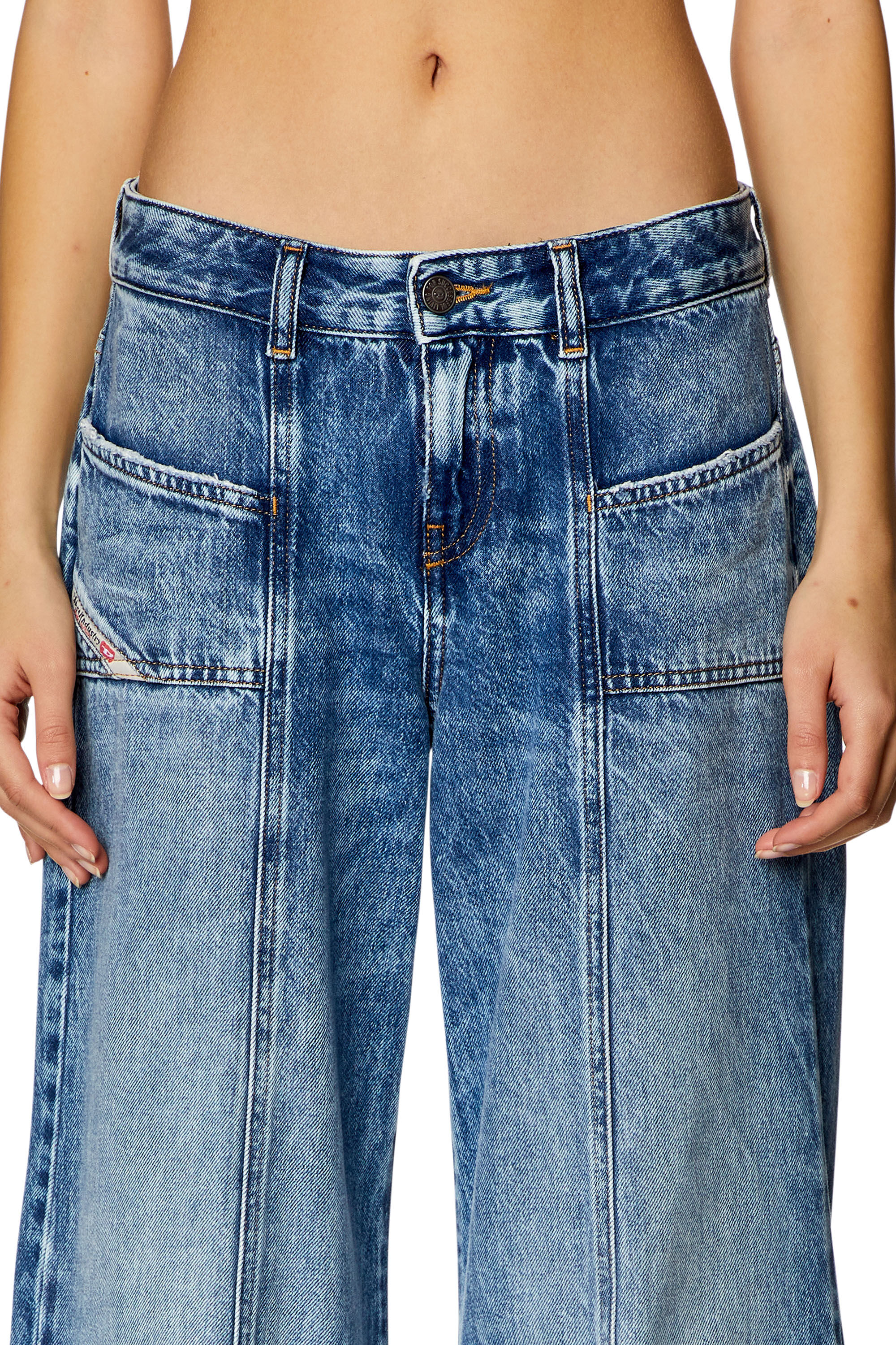Diesel - Bootcut and Flare Jeans D-Akii 09H95, Medium blue - Image 5