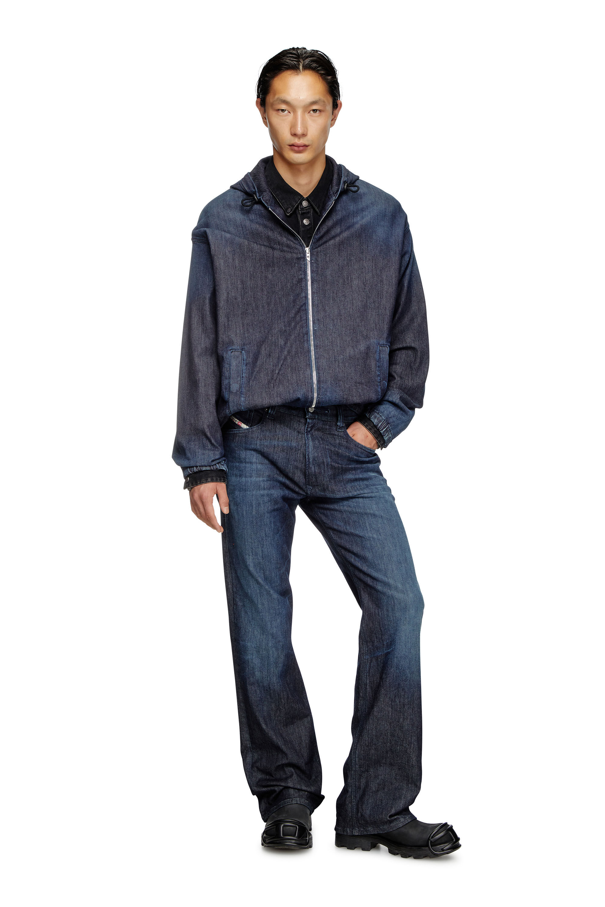 Men's Hooded JoggJeans jacket | Blue | Diesel GB