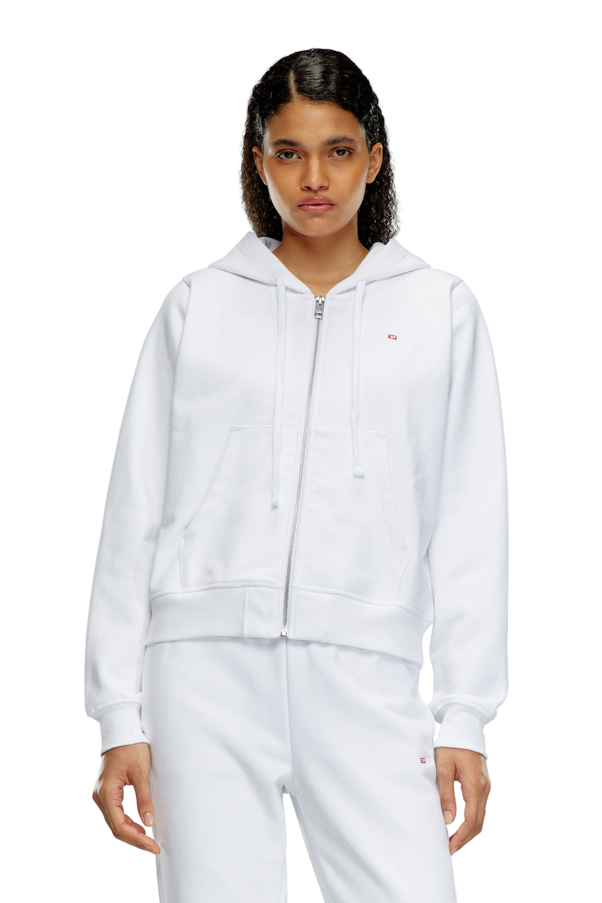 Diesel - F-REGGY-HOOD-ZIP-MICRODIV, White - Image 6
