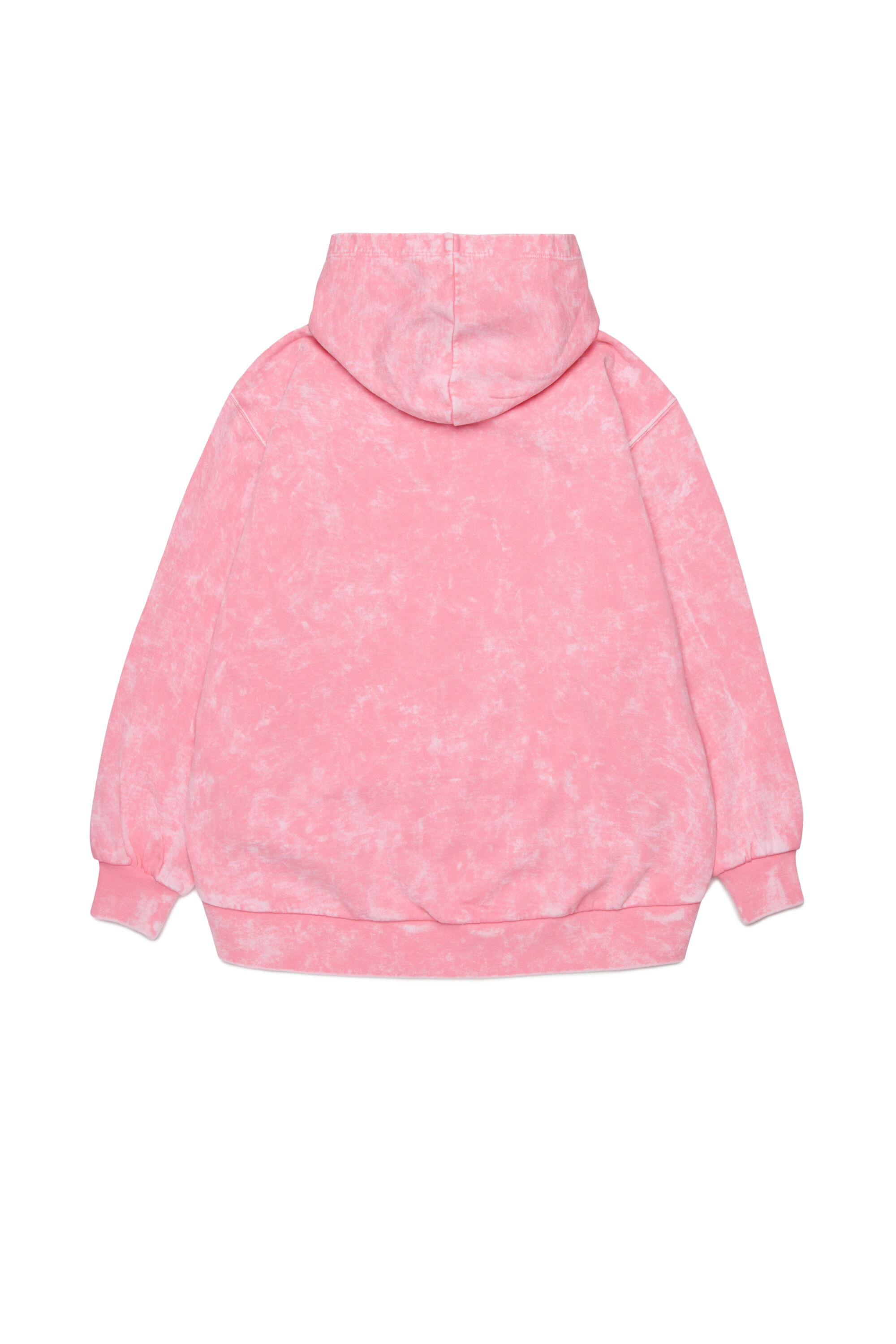 Diesel - SALIA, Woman's Hoodie in cotton with washed effect in Pink - 2