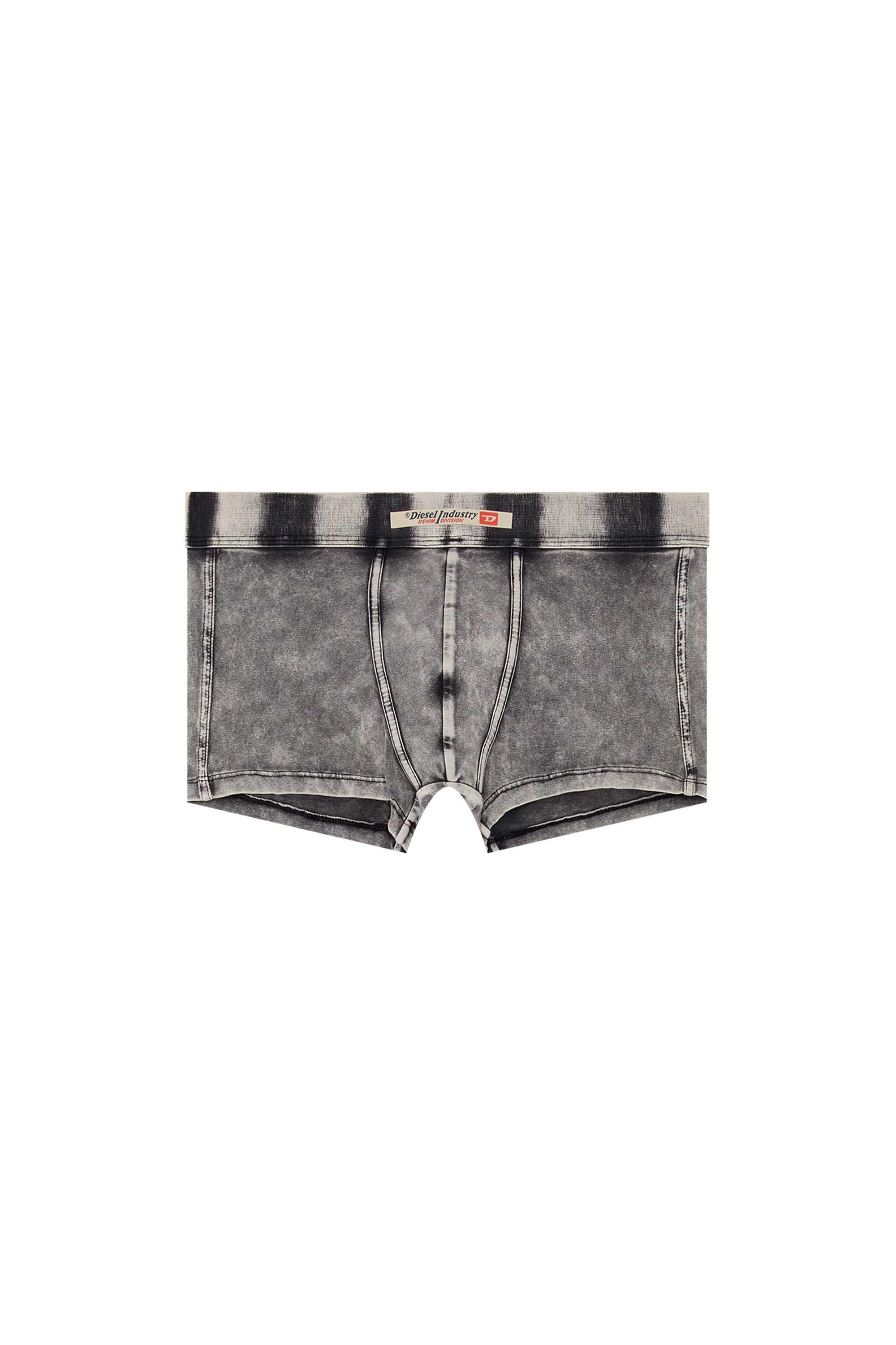 Men's Boxer briefs in denim-effect cotton | Black | Diesel