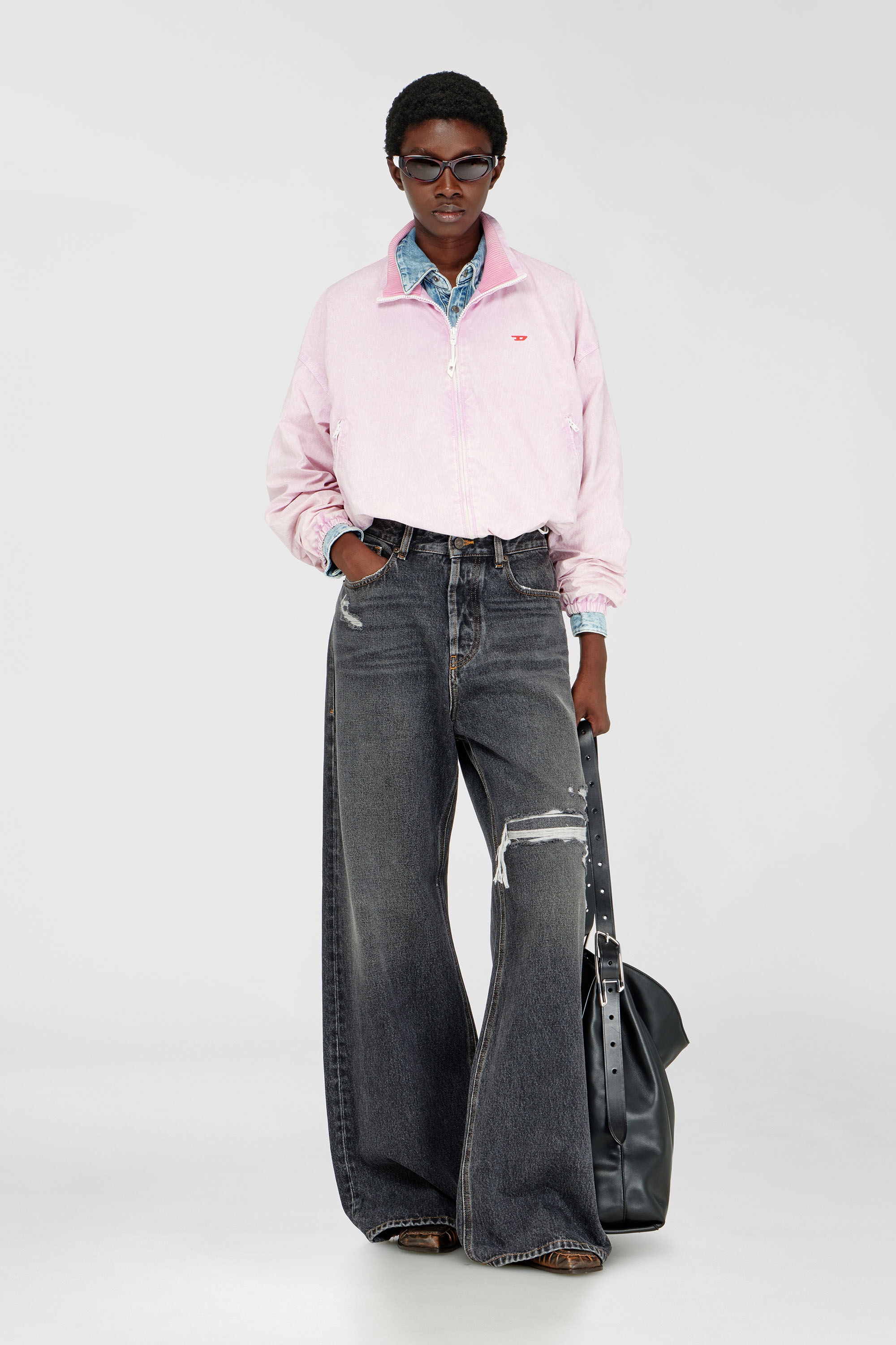 1996 D-Sire Woman: Relaxed Black/Dark grey Baggy Jeans | Diesel