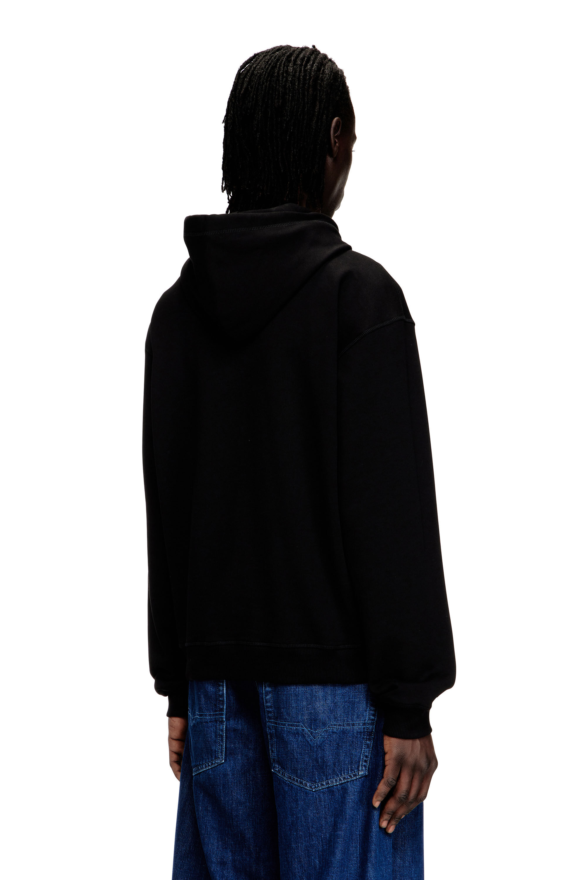 Women's Hoodie in cotton with cherry graphic | Black | Diesel