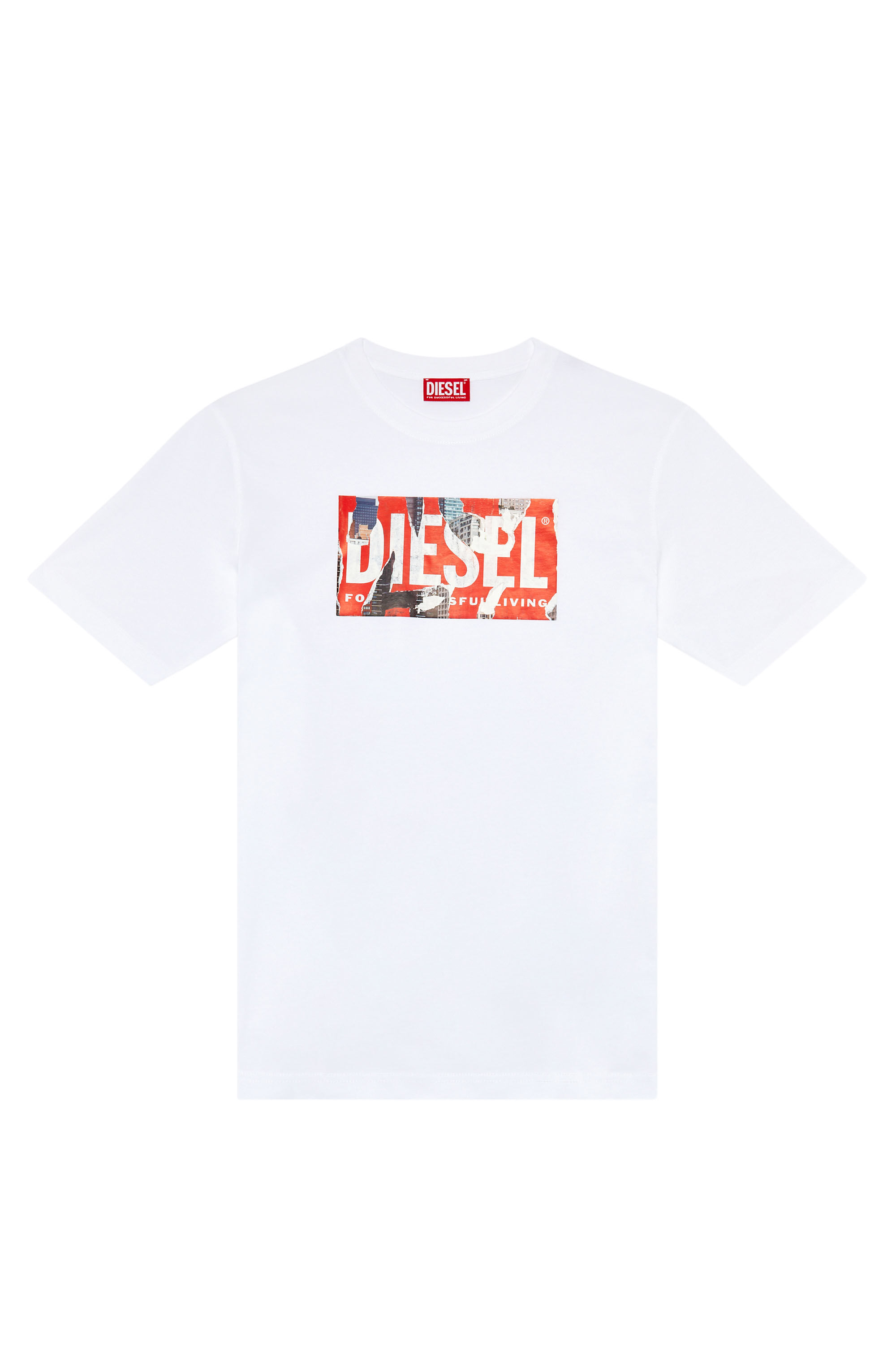 Men s T shirt with peel off print T JUST L13 Diesel