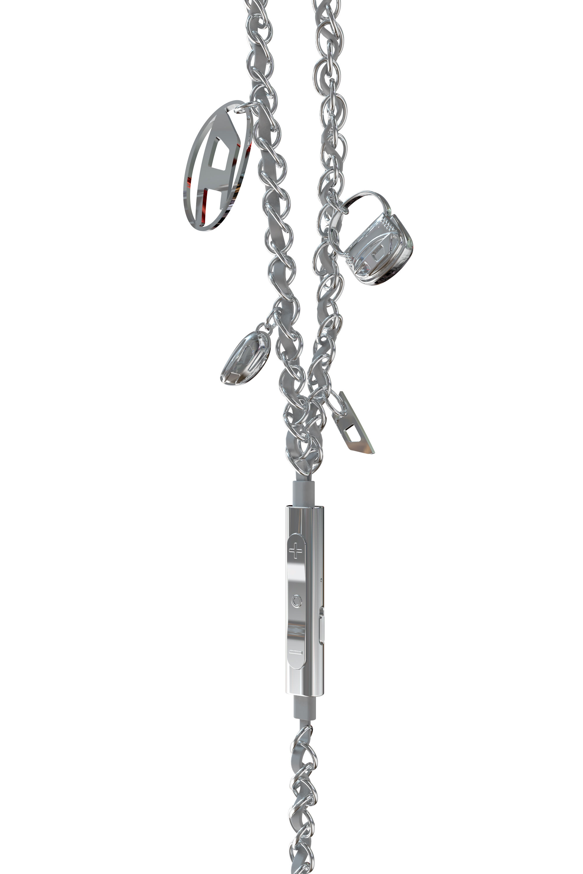 Women's Wired Earbuds and charms | Silver | Diesel