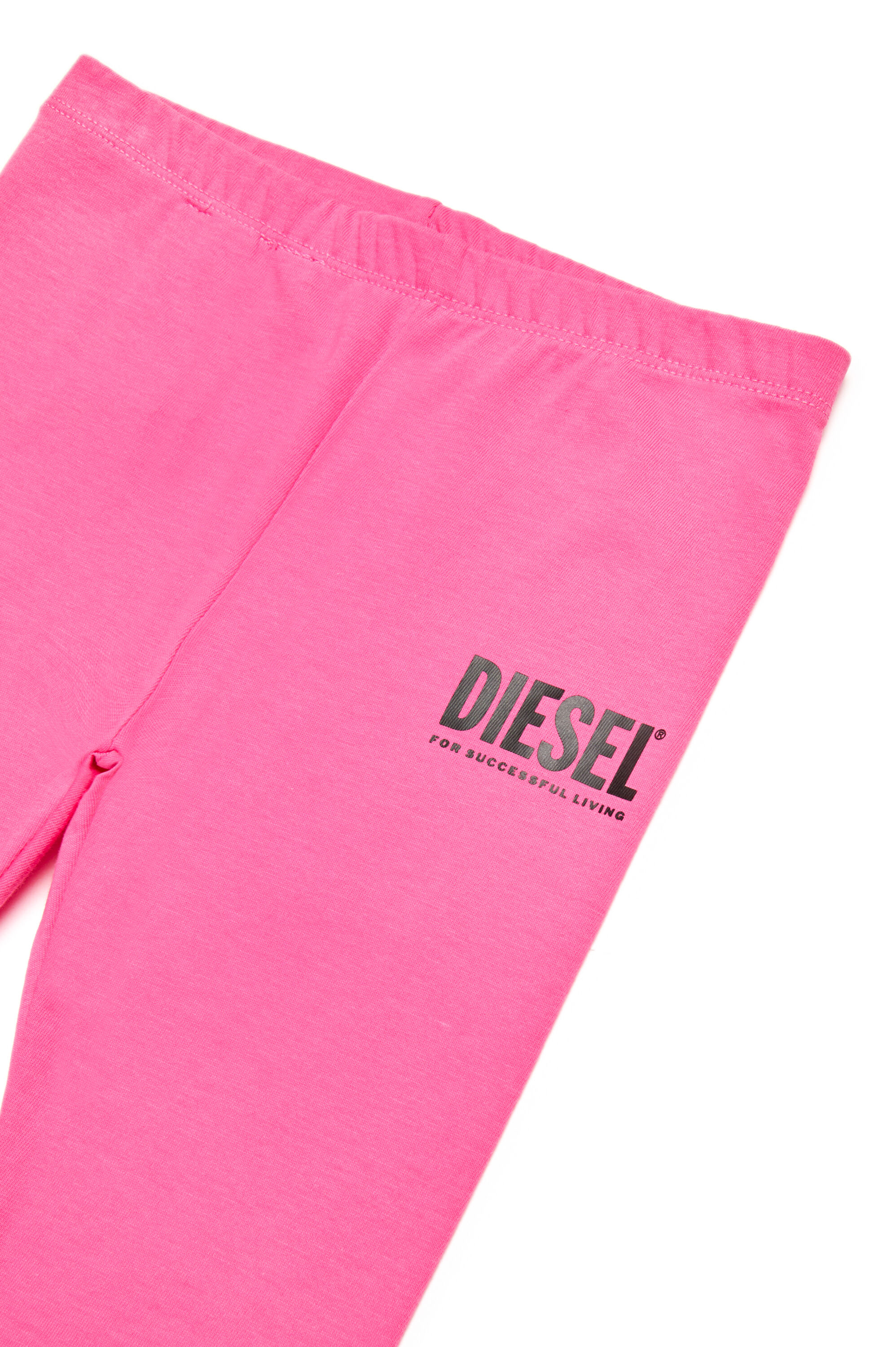 Diesel - PANB, Woman Cotton pants with logo print in Pink - Image 3