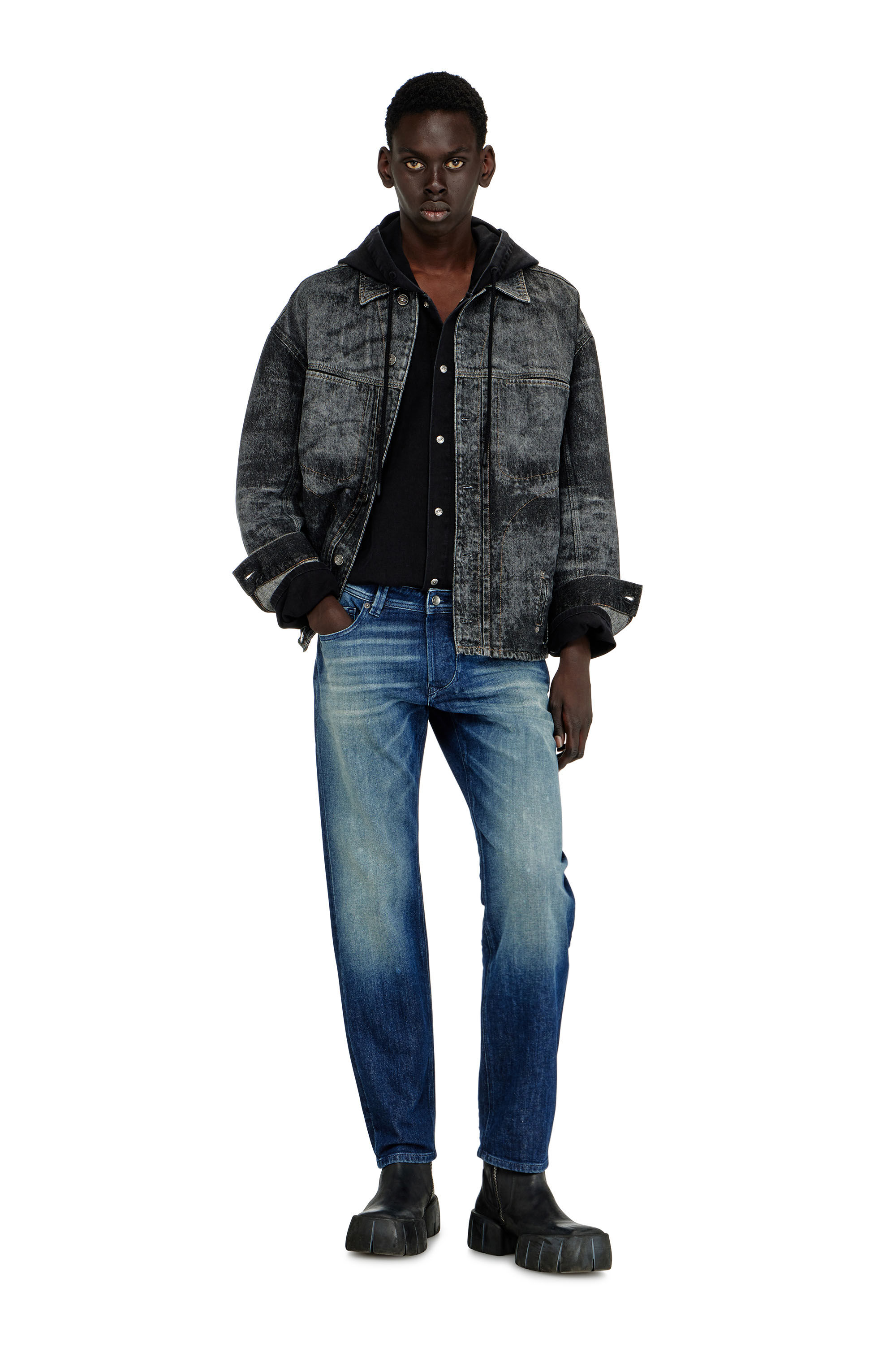 Diesel - Man's Regular Jeans 1986 Larkee-Beex 0KBBR, Dark Blue - 1
