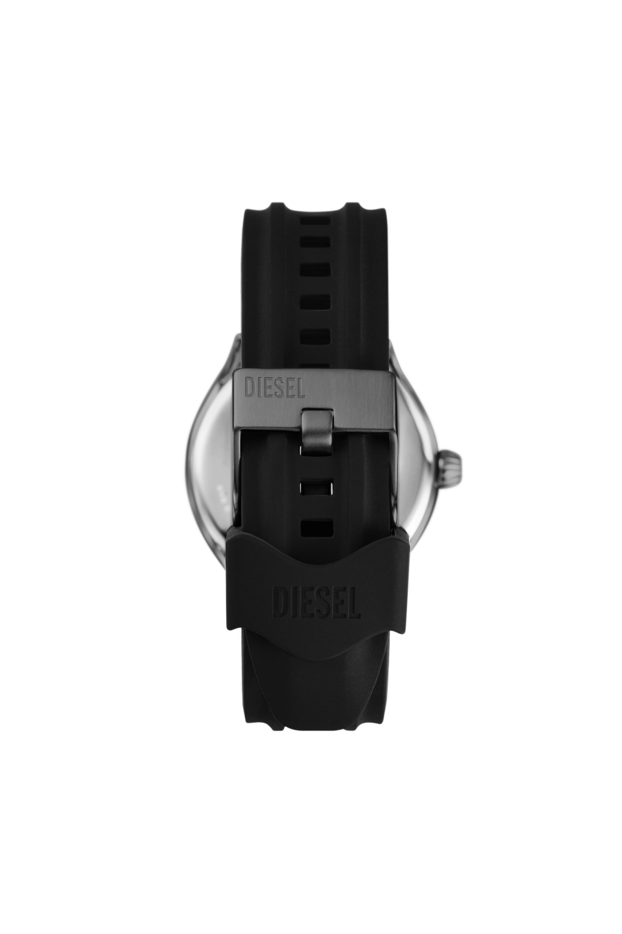 Men s Streamline three hand black silicone watch Black Diesel