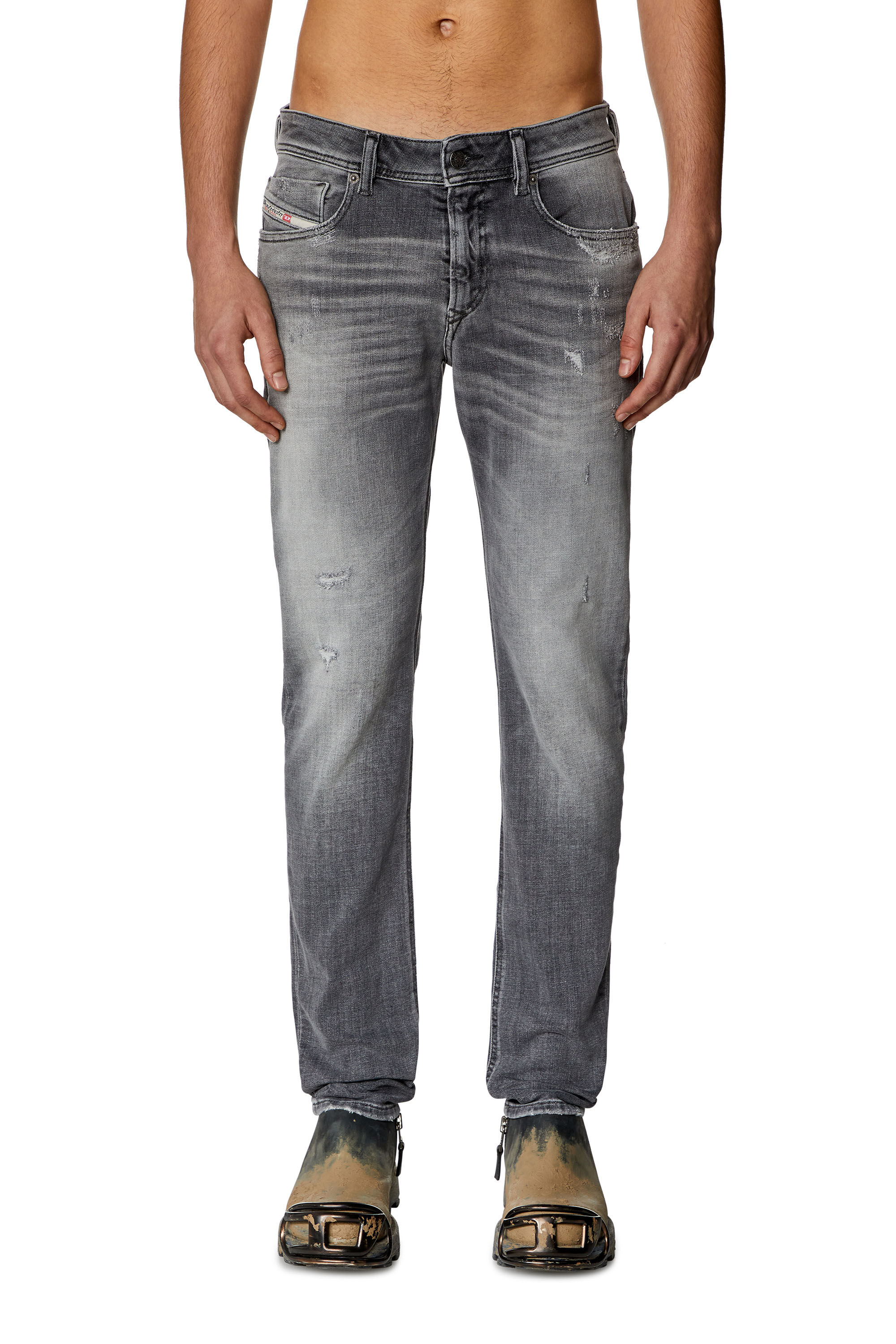 Men s Skinny Jeans Grey Diesel 1979 Sleenker