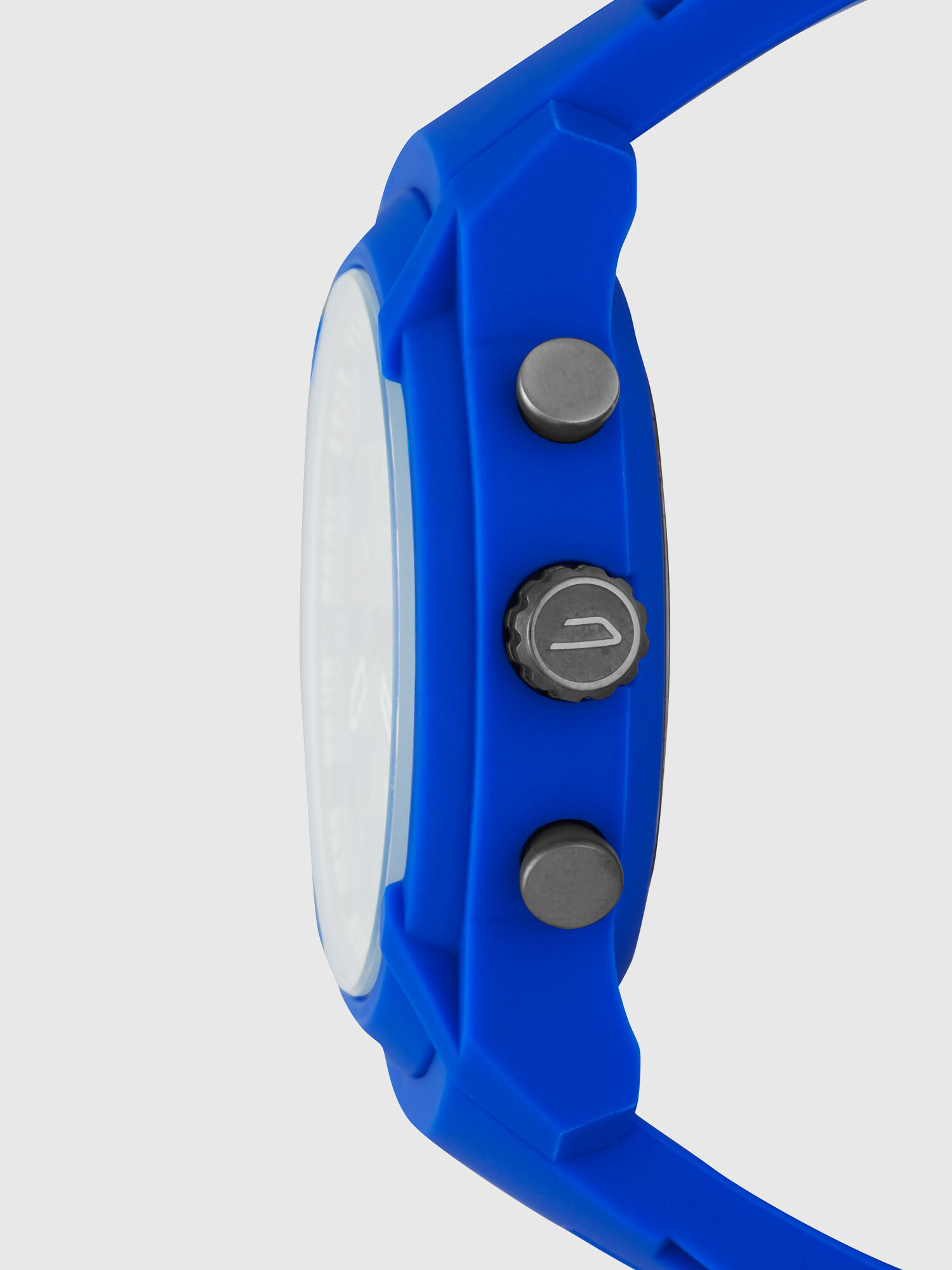 Diesel - DT1017, Man's Armbar Hybrid blue silicone smartwatch, 44 mm in Brilliant Blue - 4
