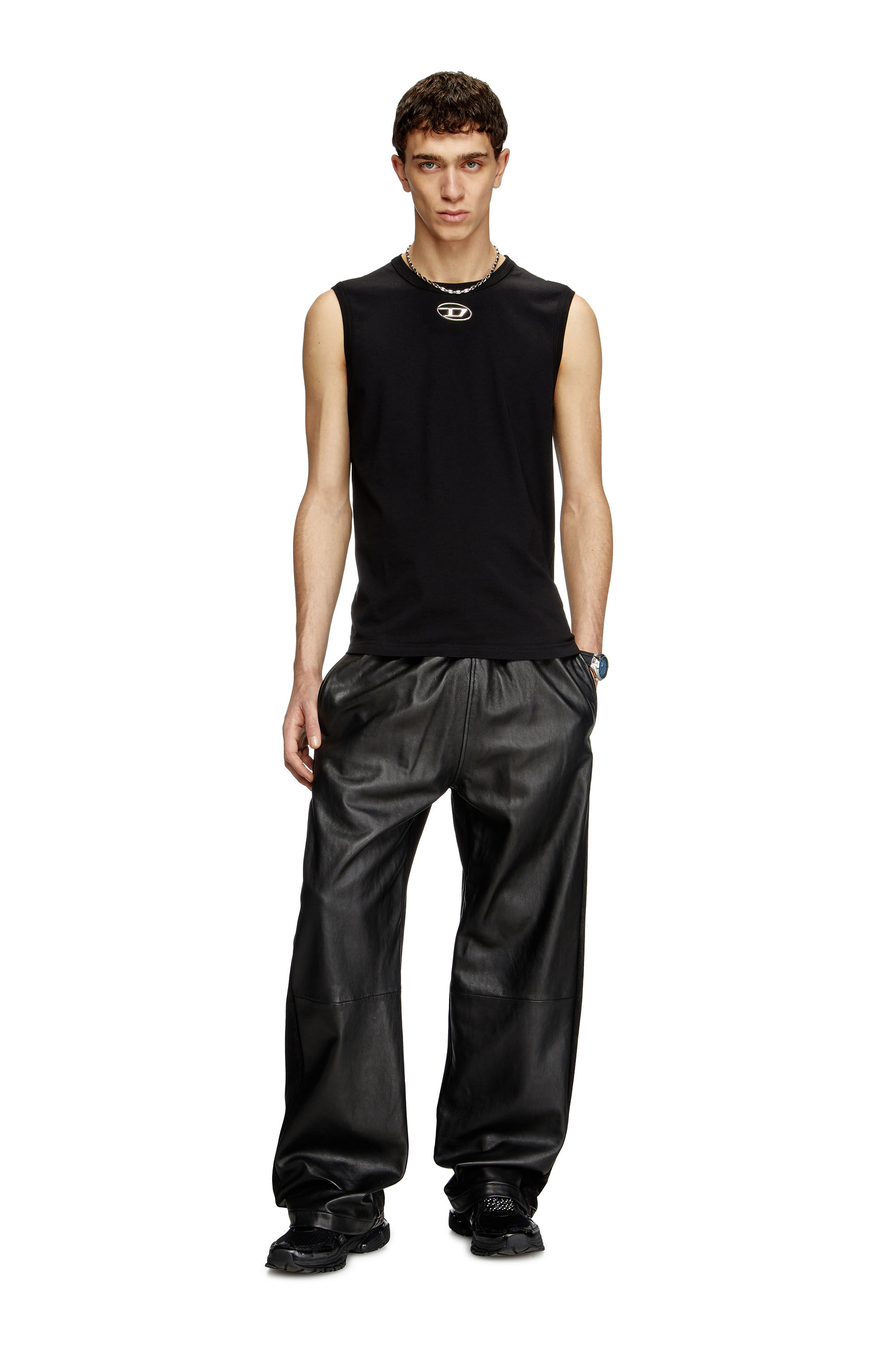 トップス DIESEL Faded tank top with puffy Oval D Diesel Faded tank top with puffy Oval D - T-Shirts Mens in