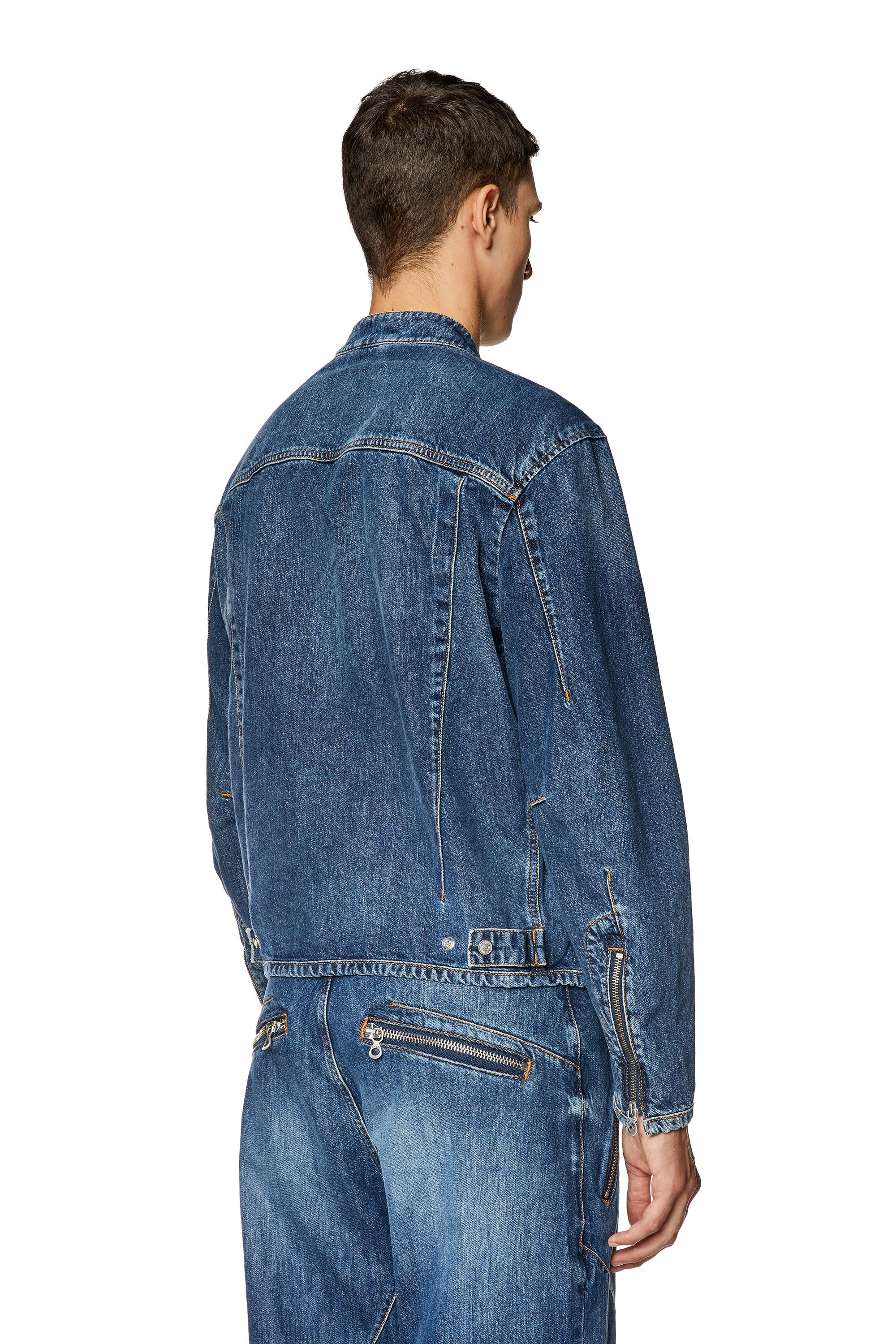 Men s Zip denim jacket D BARCY BK S Diesel