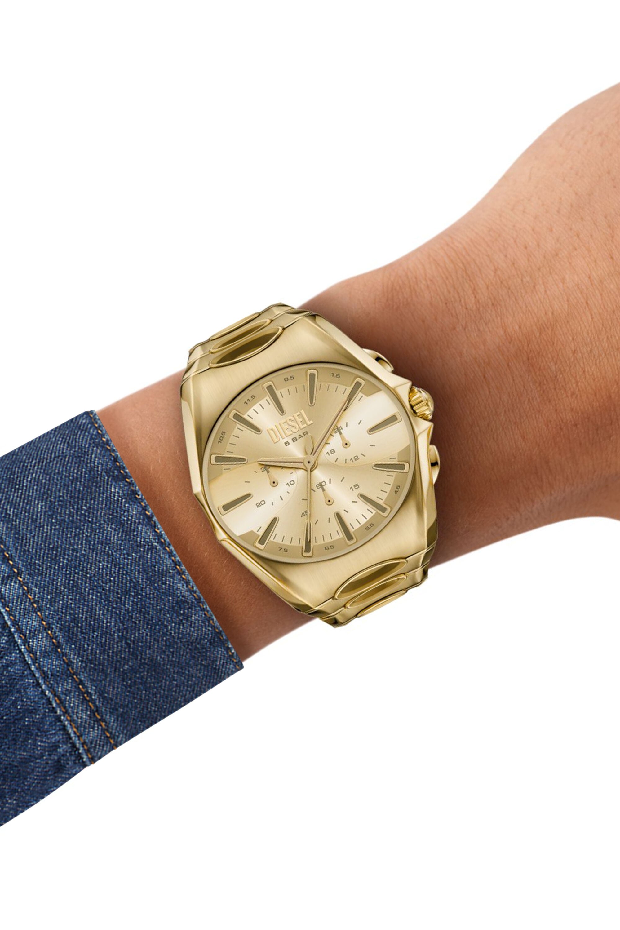 Men's D-Curve gold-tone stainless steel watch | Gold | Diesel GB